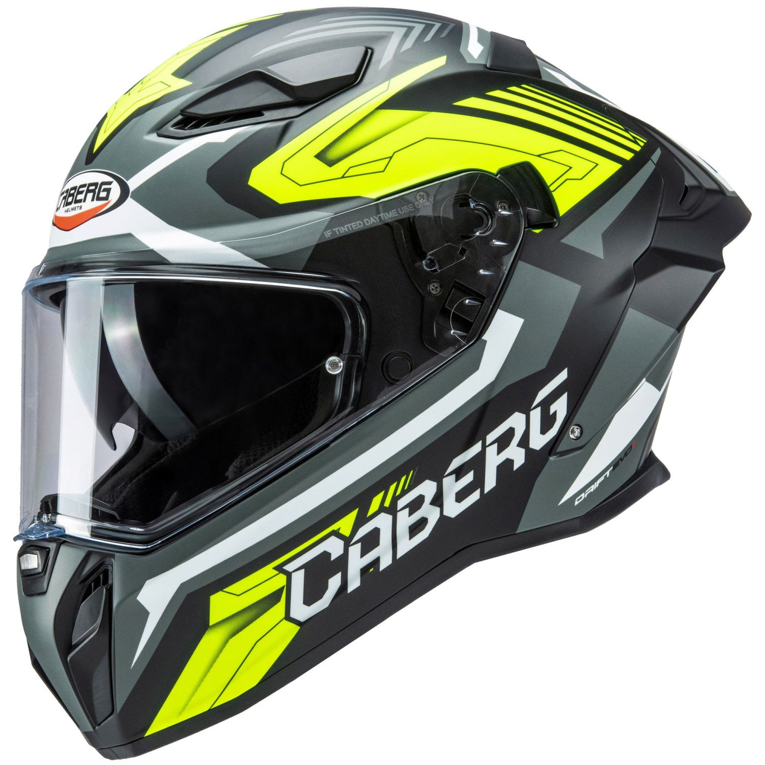 Caberg Integralhelm Drift Evo II Jamara matt-schwarz_grau-fluo-gelb - Größe XS-2XL