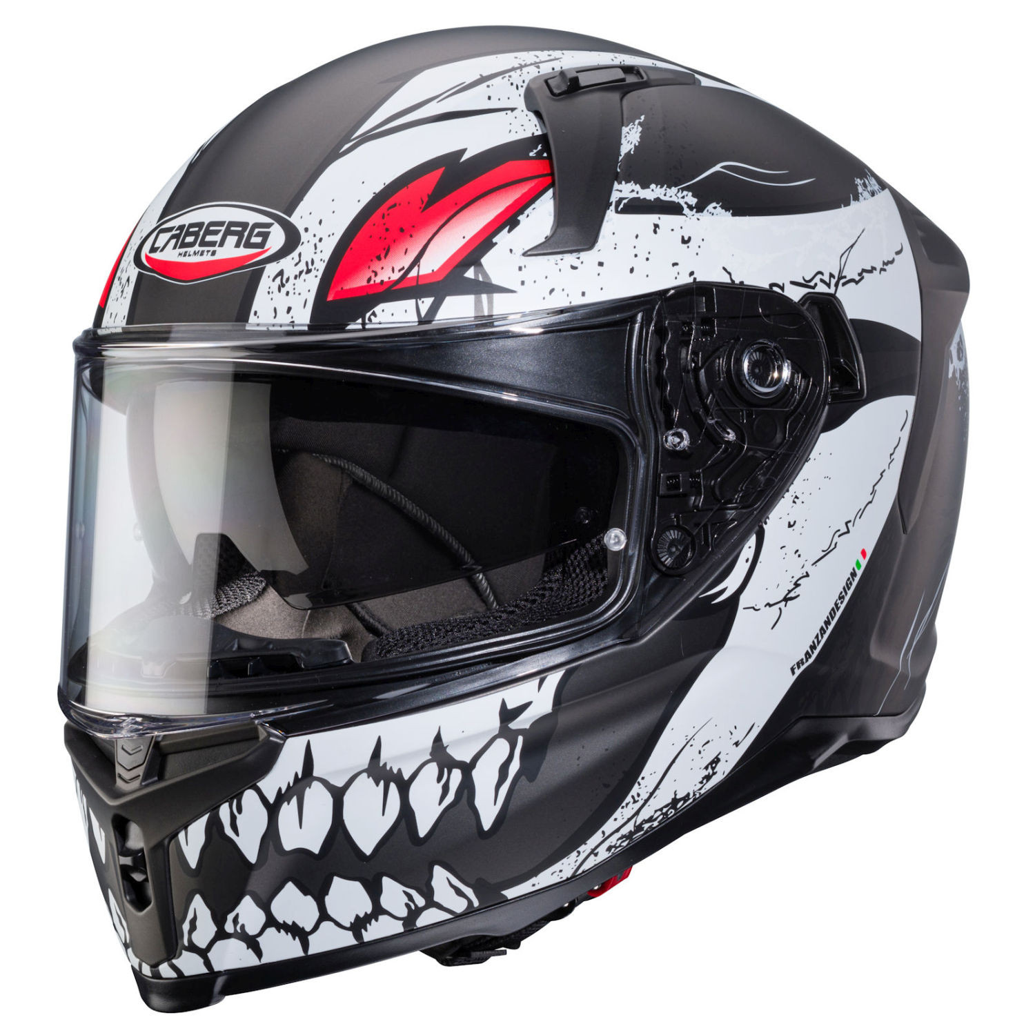 Caberg Integralhelm Avalon X Punk matt-grau_schwarz-rot - Größe XS-2XL