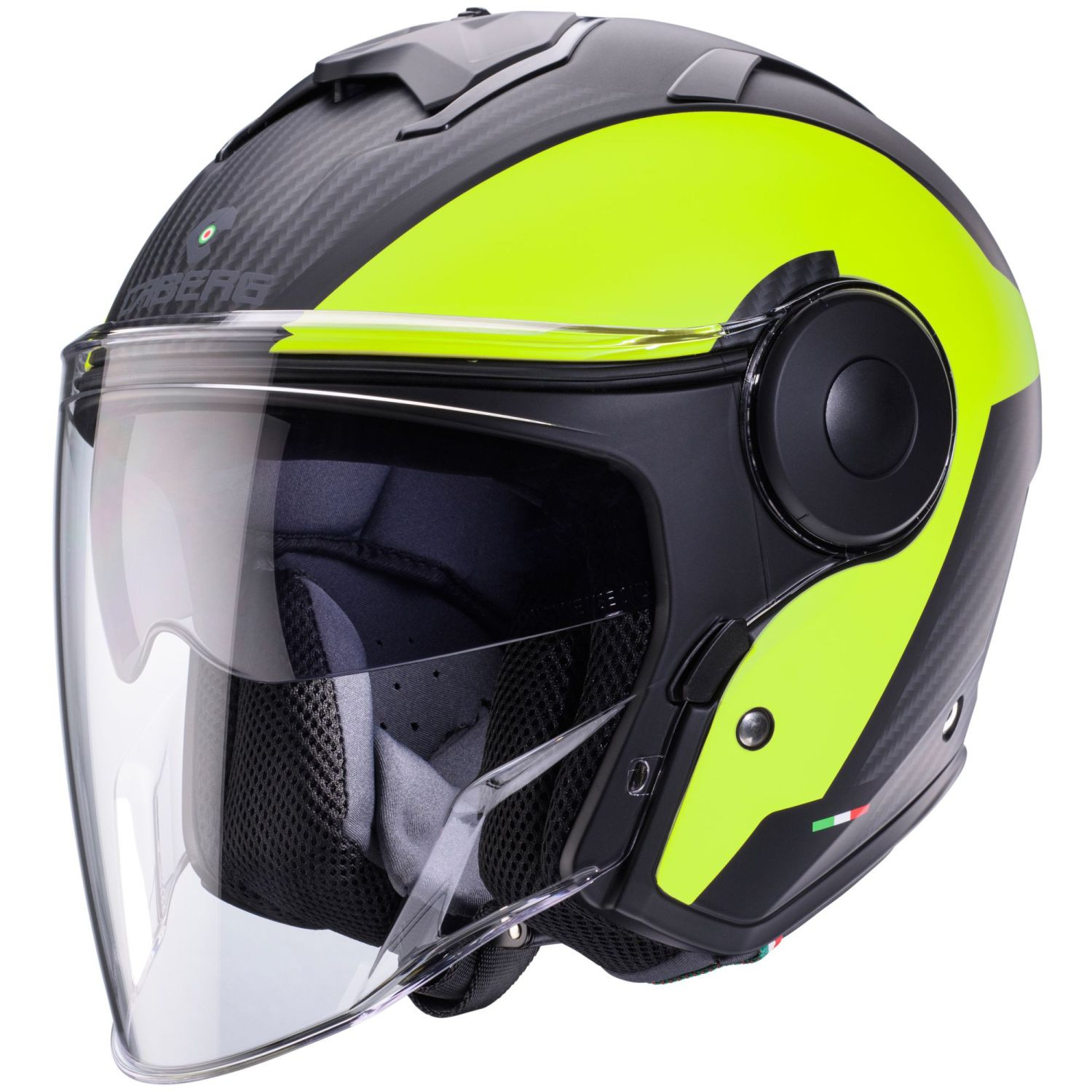 Caberg Jethelm Soho Milano matt-schwarz_fluo-gelb - Größe XS-2XL