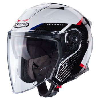 Caberg Jethelm Flyon II Boss weiß_schwarz-rot-blau - Größe XS-XL