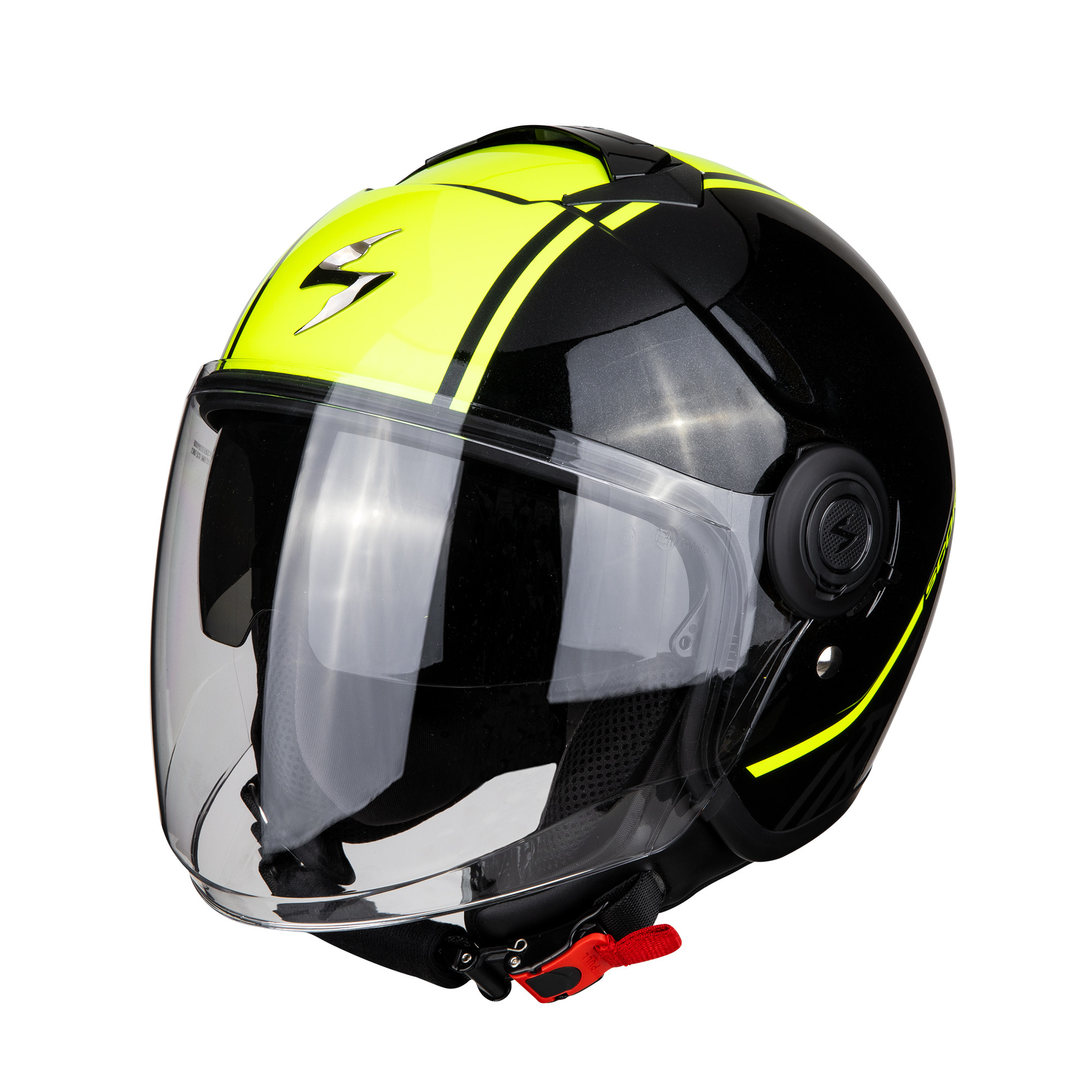 Scorpion Jet Helm EXO-CITY AVENUE Schwarz metal-Neon Gelb XS-2XL