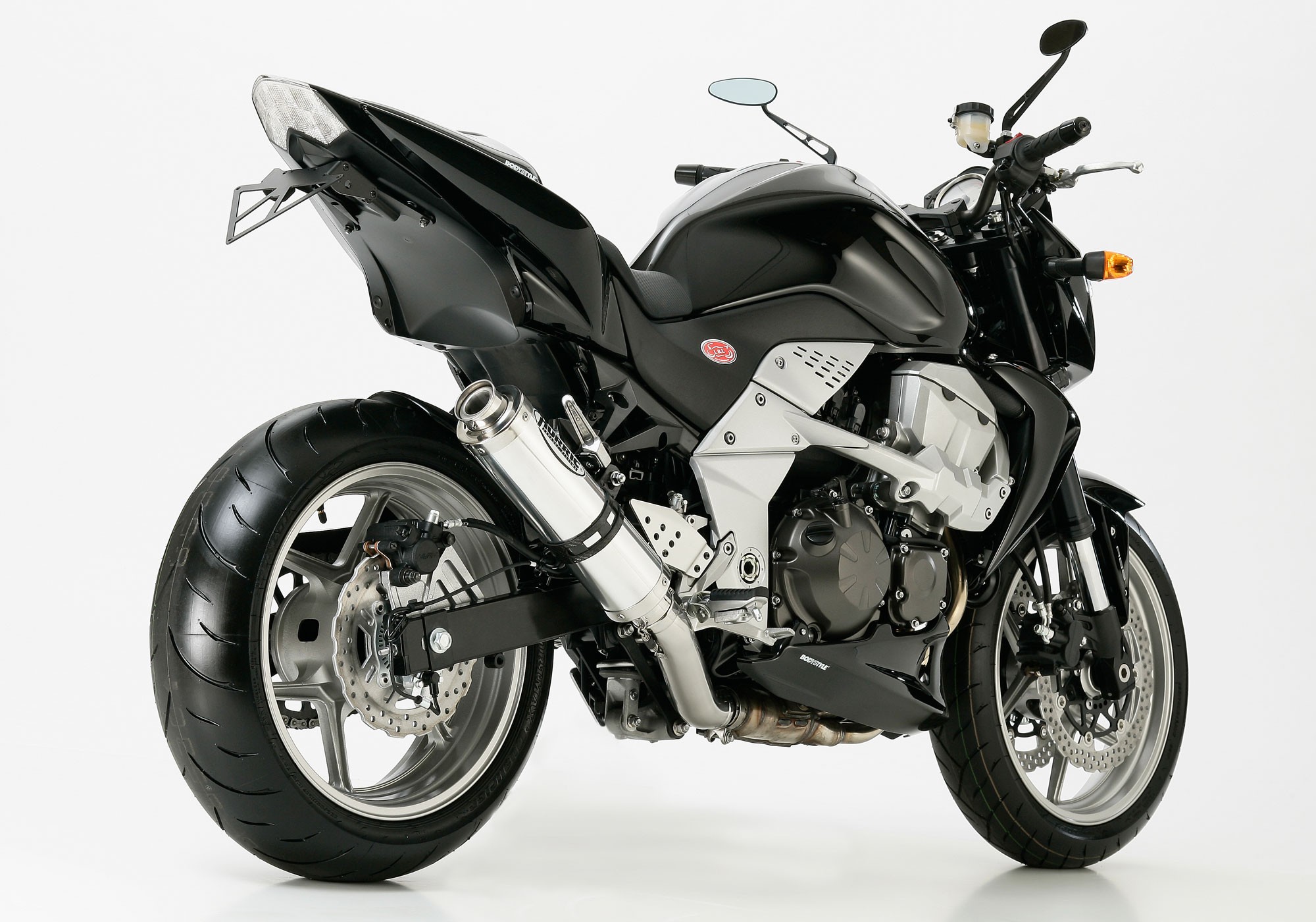 HURRIC Supersport Auspuff silber EG-BE passt für KAWASAKI Z750(07-10)/Z750(07-10