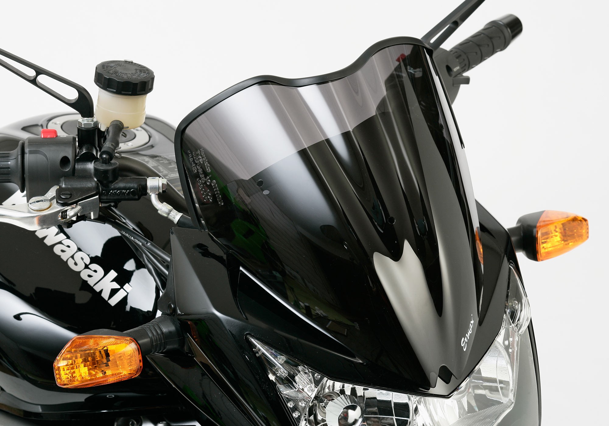 ERMAX Naked-Bike-Scheibe schwarz getönt ABE passt für KAWASAKI Z750(07-10)/Z750(