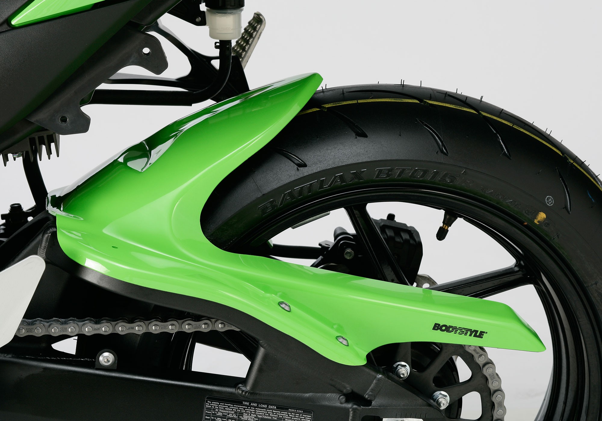 BODYSTYLE Sportsline Hinterradabdeckung unlackiert ABE passt für KAWASAKI ZX-6R(