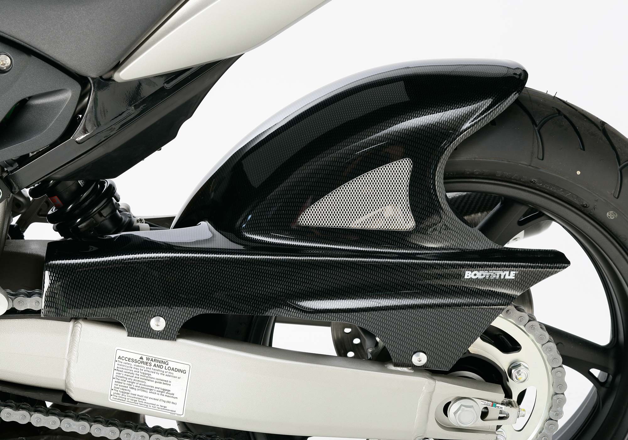 BODYSTYLE Raceline Hinterradabdeckung Carbon Look ABE passt für Honda CBR500R, CB500F & X