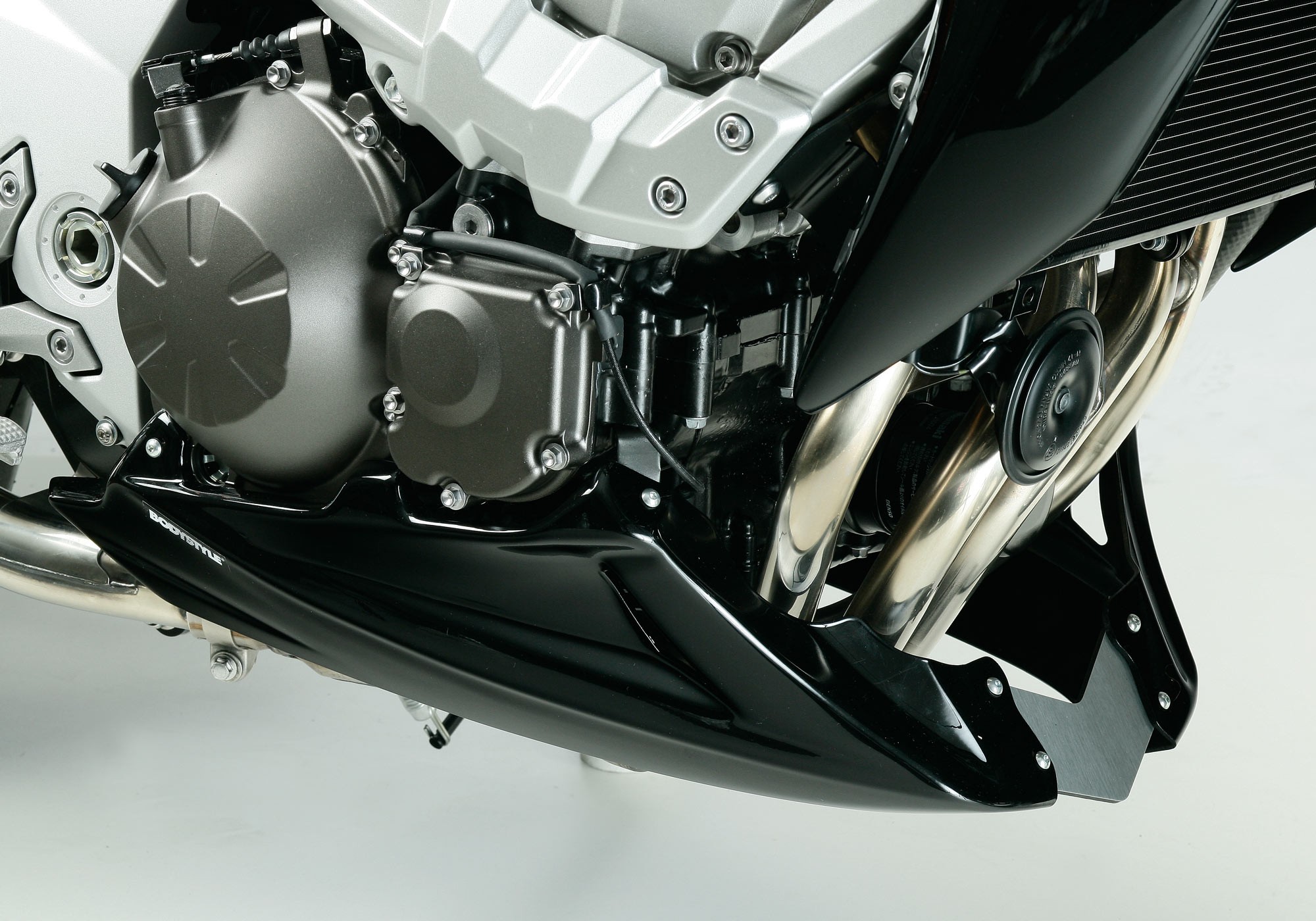 BODYSTYLE Sportsline Bugspoiler schwarz Metallic Diablo Black, 17K ABE passt für Kawasaki Z750