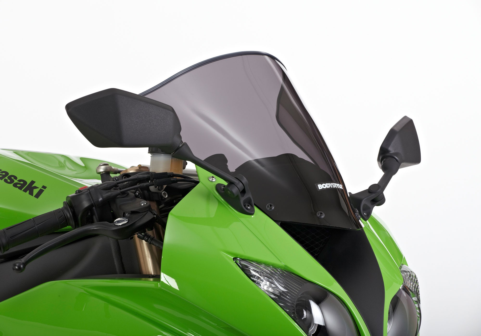 BODYSTYLE Racing Cockpitscheibe schwarz getönt ABE passt für Kawasaki ZX-10R, ZX-6R & 636