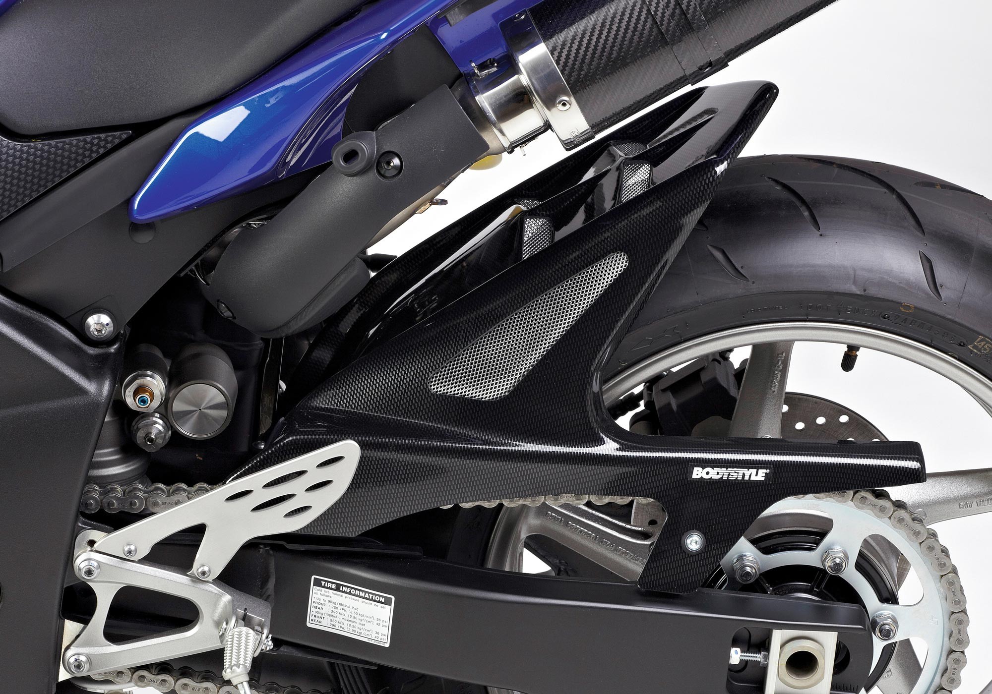 BODYSTYLE Raceline Hinterradabdeckung Carbon Look ABE passt für Yamaha YZF-R1
