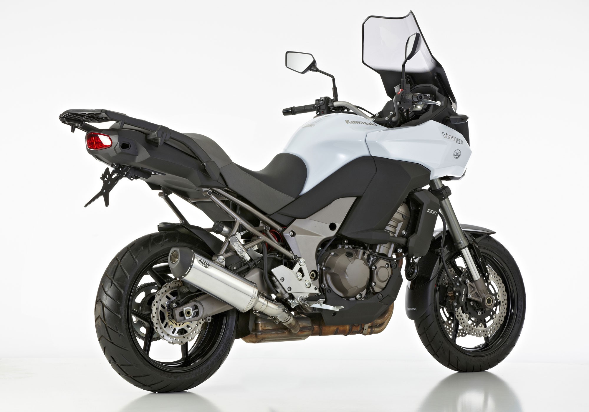 SHARK DSX-5 Auspuff silber EG-BE passt für KAWASAKI Versys 1000(19-24)