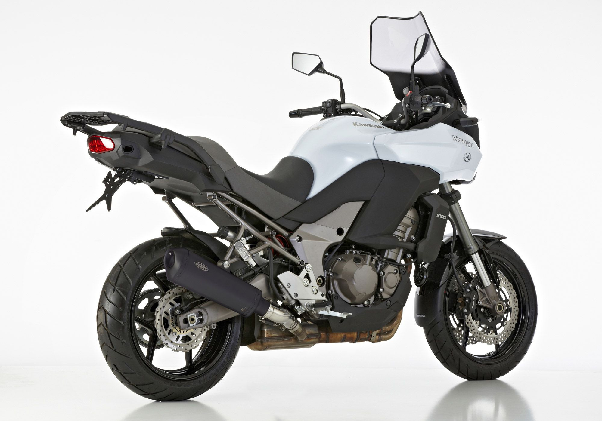 SHARK DSX-10 Auspuff schwarz-matt EG-BE passt für KAWASAKI Versys 1000(17-18)