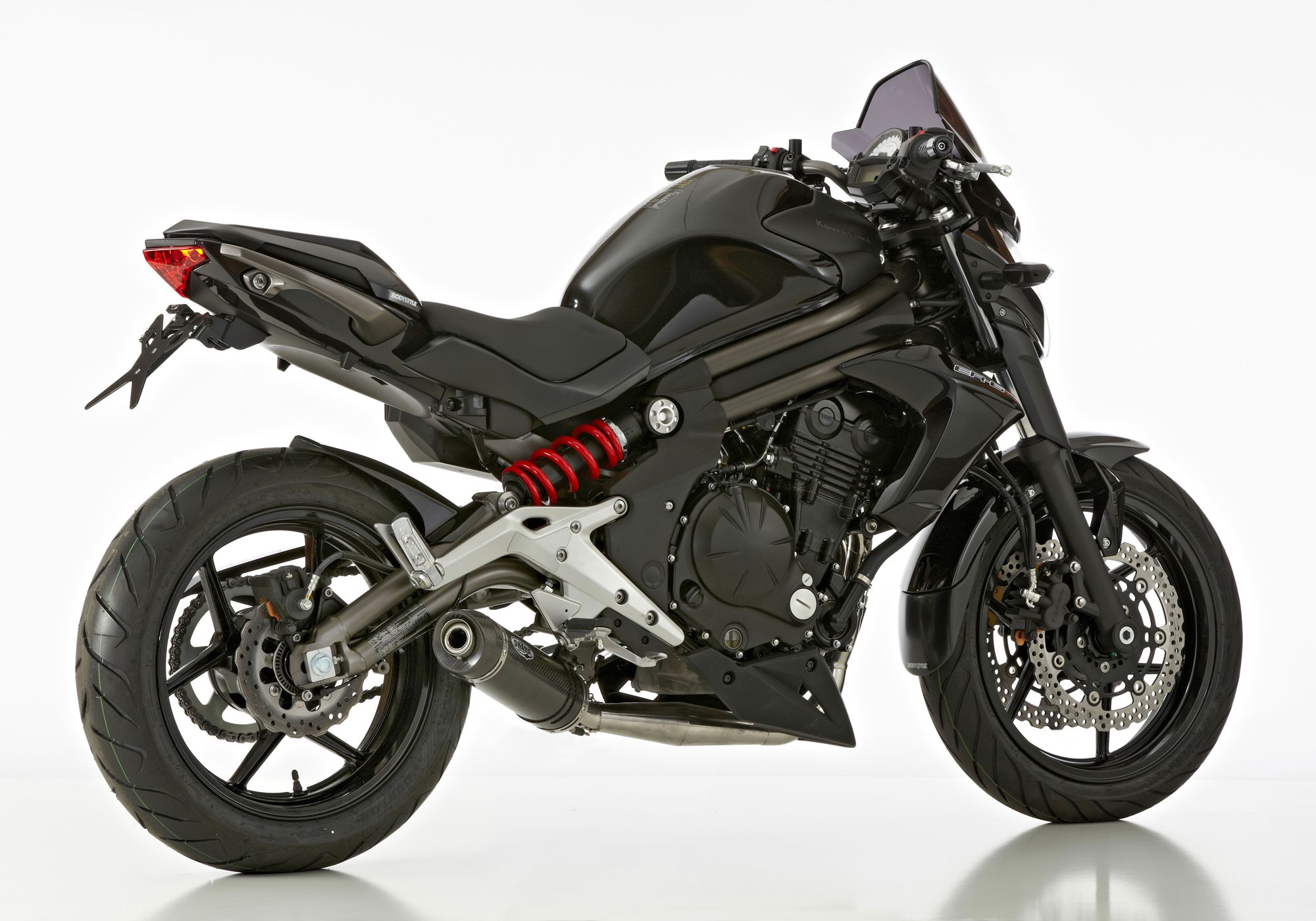 SHARK Street GP Auspuffanlage Carbon EG-BE passt für Kawasaki Versys 650, ER-6f & n