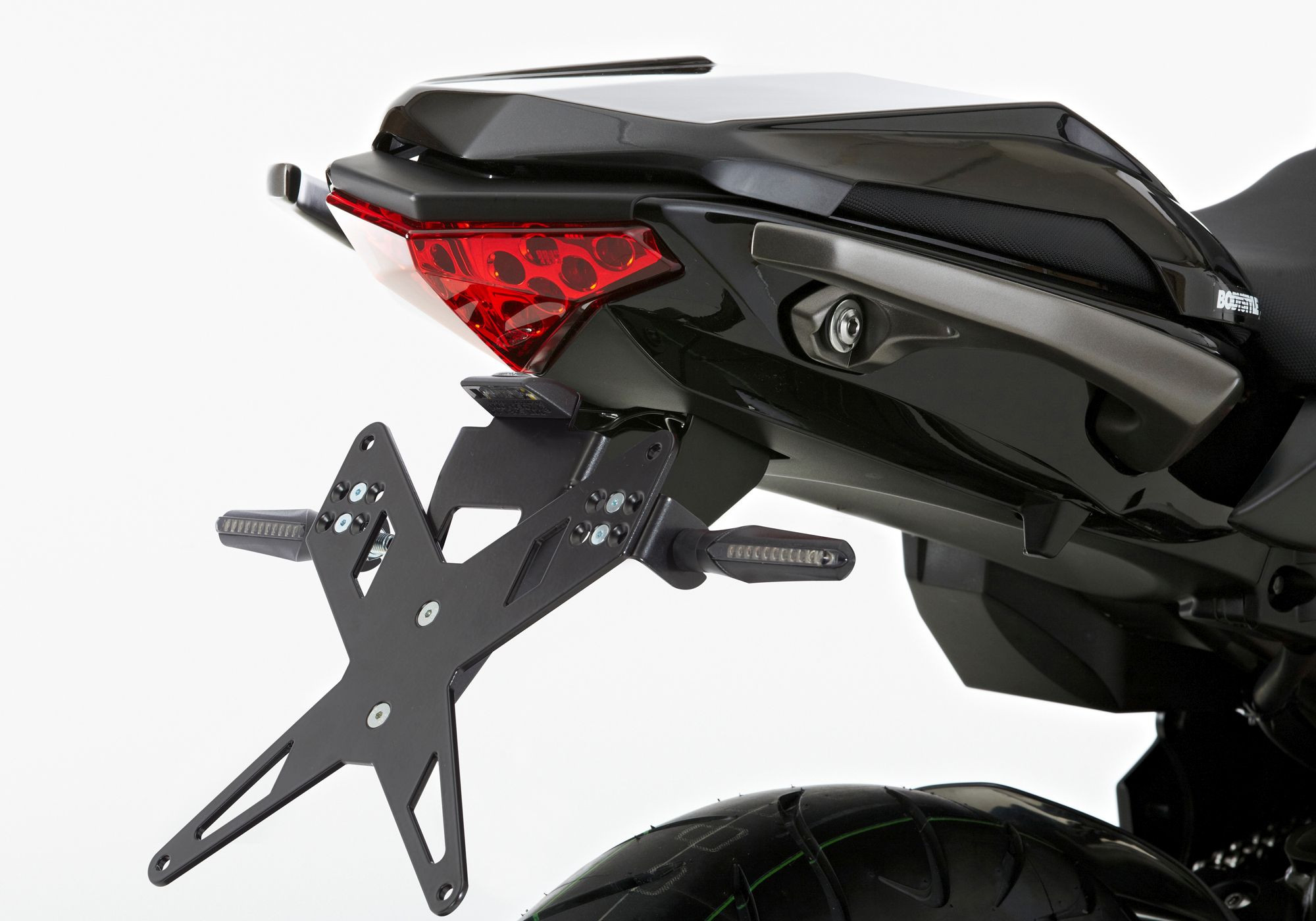 PROTECH X-SHAPE Kennzeichenhalter  passt für KAWASAKI ER-6f(12-16)/ER-6n(12-16)