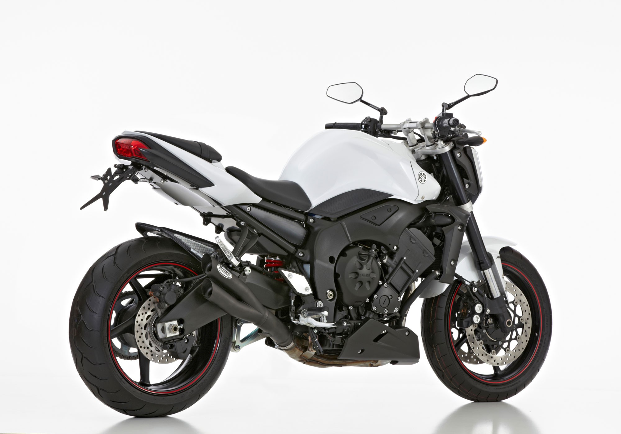 HURRIC Pro 2 Auspuff schwarz-matt EG-BE passt für Yamaha FZ1 & Fazer