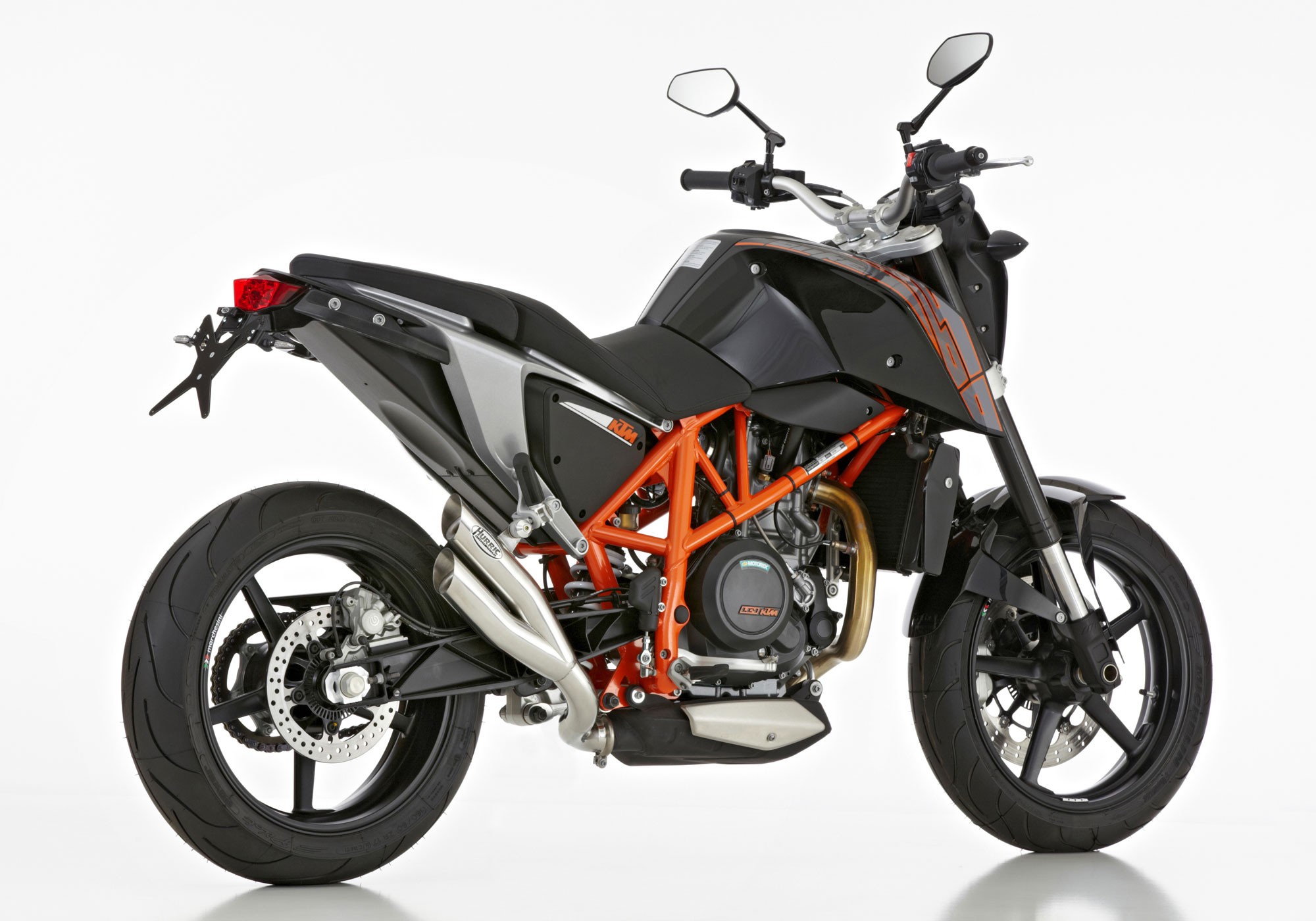 HURRIC Pro 2 Auspuff silber EG-BE passt für KTM 690 Duke