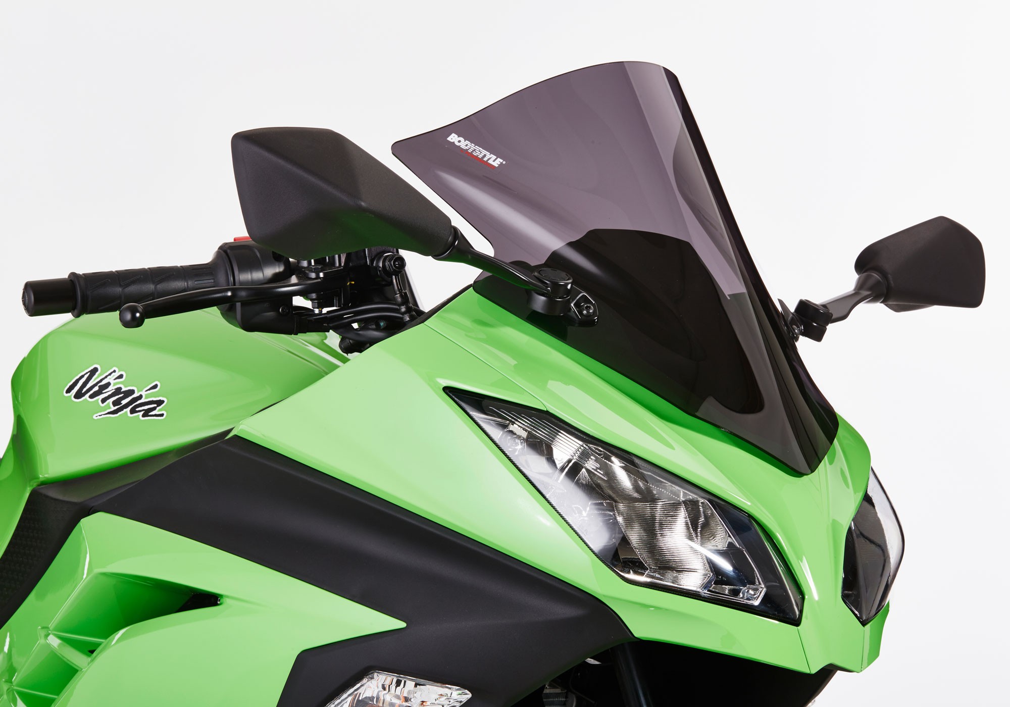 BODYSTYLE Racing Cockpitscheibe schwarz getönt ABE passt für KAWASAKI Ninja 300(