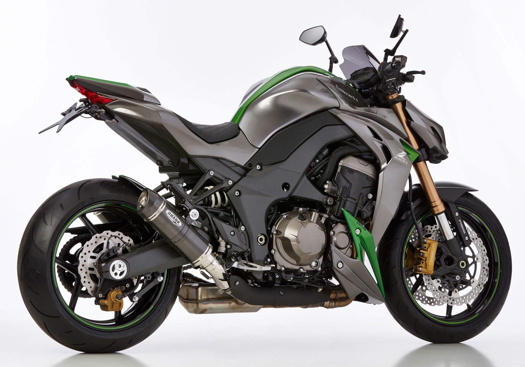 SHARK Street GP Auspuff Short Carbon EG-BE passt für KAWASAKI Z1000(17-20)/Z1000