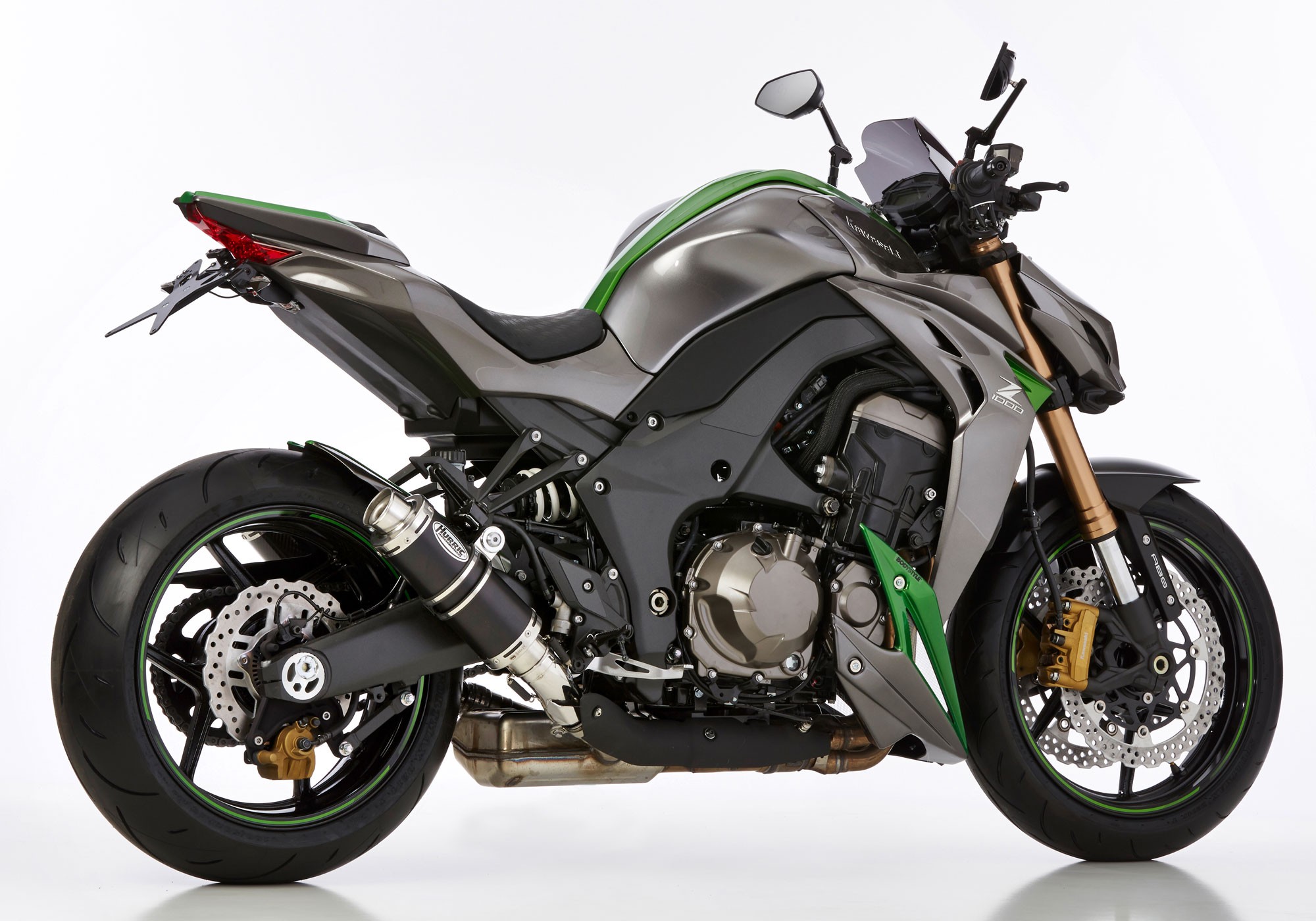 HURRIC Supersport Auspuff Short Carbon EG-BE passt für KAWASAKI Z1000(10-13)/Z10