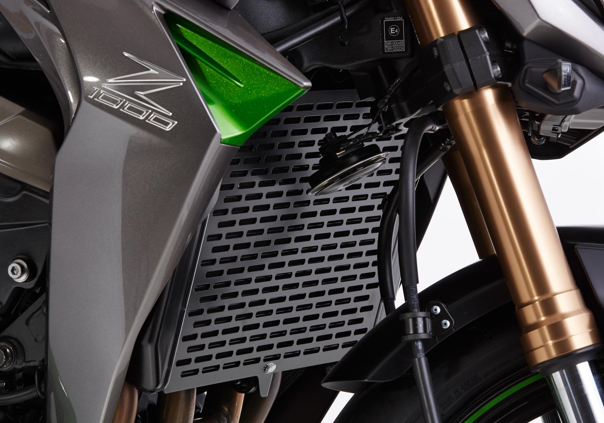 PROTECH Profiline Kühlergrillabdeckung schwarz passt für Kawasaki Versys 1000, Z1000 & RX, R Edition, SX, Z10
