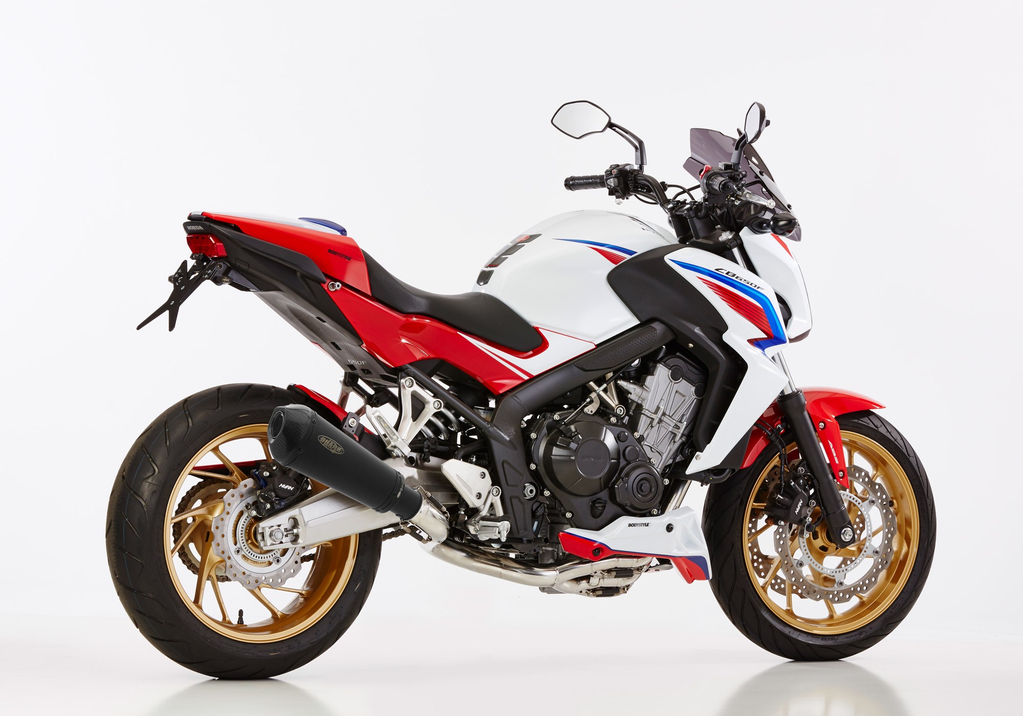 SHARK DSX-7 Auspuffanlage Short schwarz-matt EG-BE passt für HONDA CB650F(14-16)