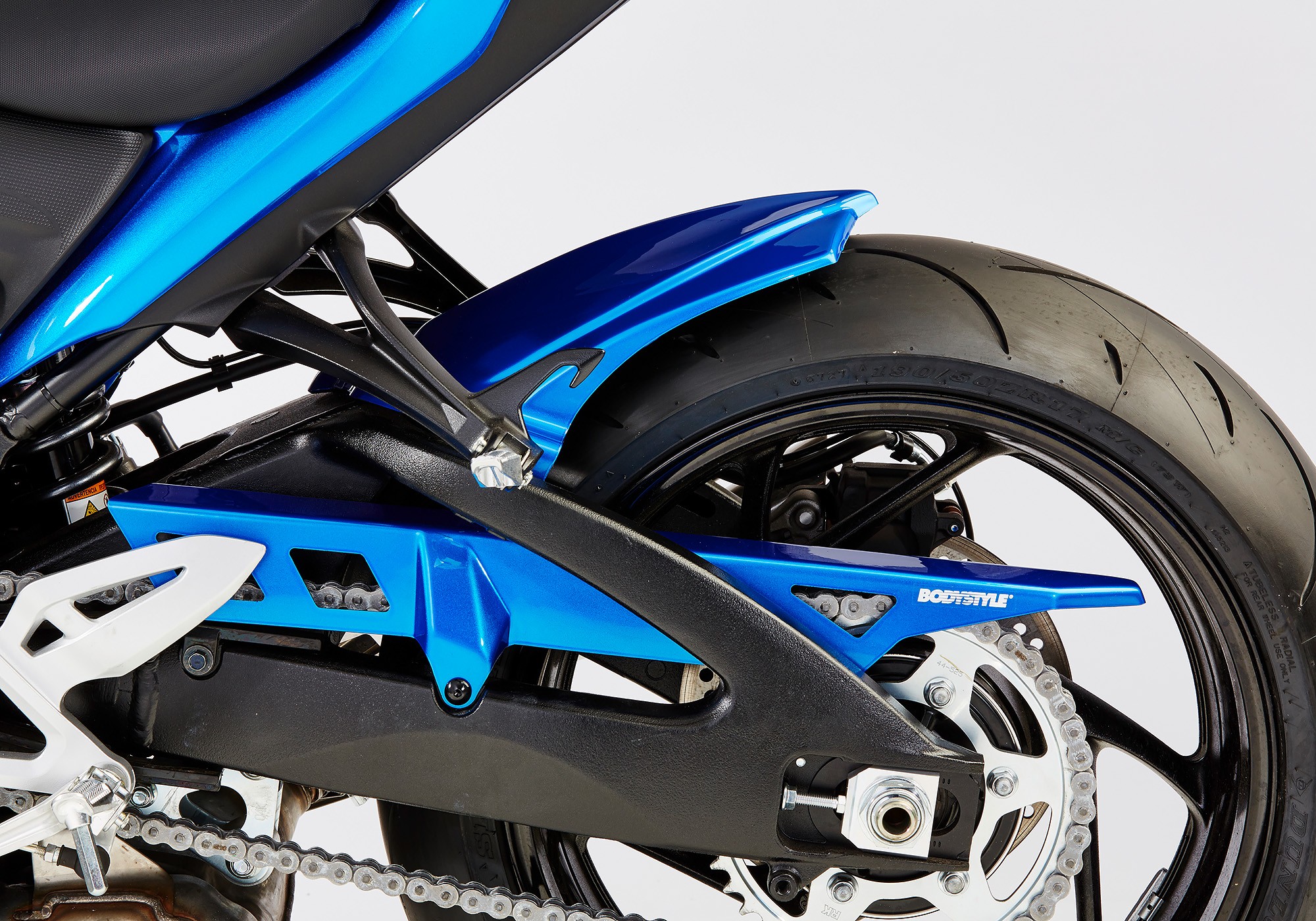 BODYSTYLE Sportsline Hinterradabdeckung blau Metallic Triton Blue, YSF ABE passt für Suzuki GSX-S 1000 & F 2017-2022
