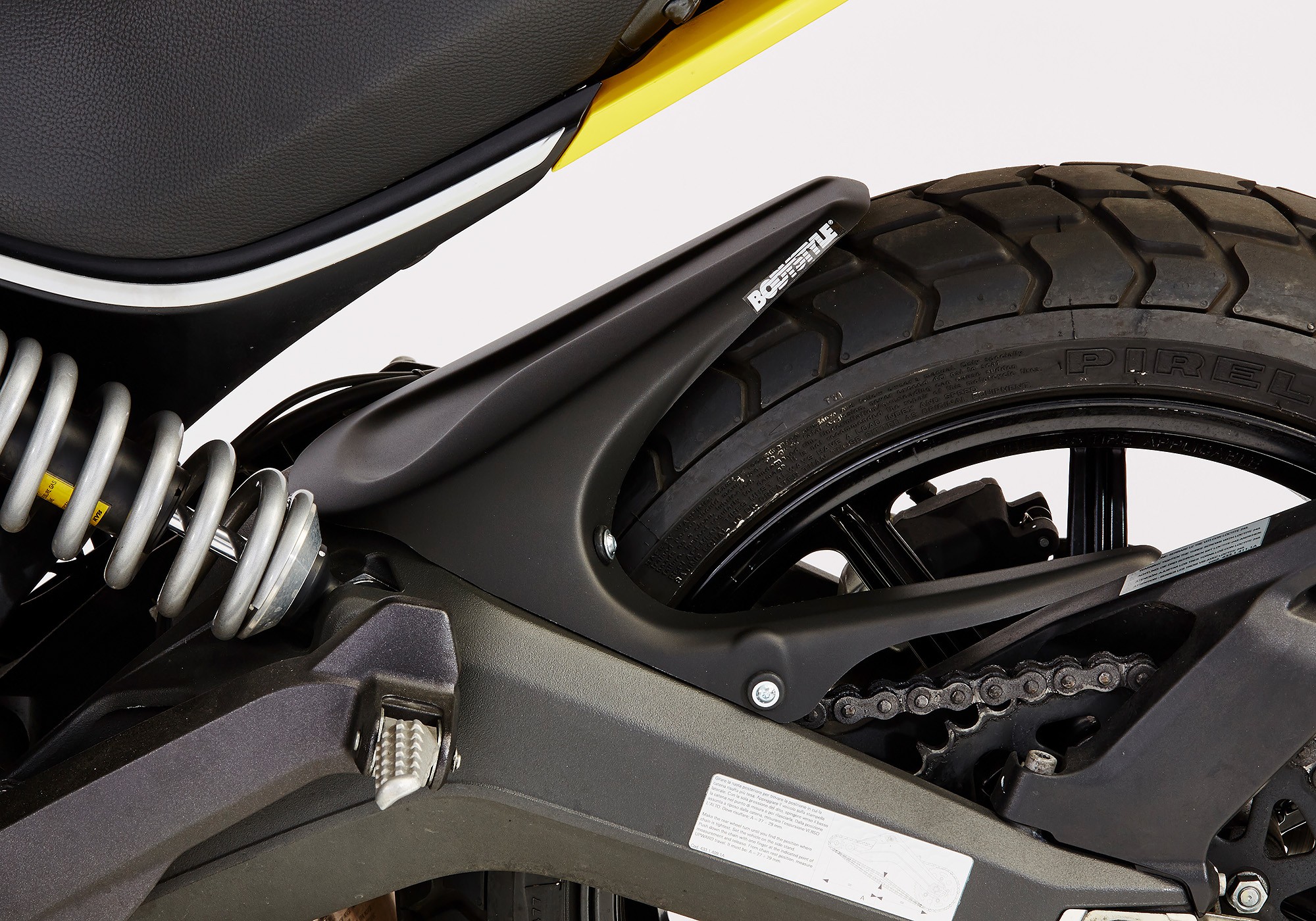 BODYSTYLE Sportsline Hinterradabdeckung schwarz ABE passt für DUCATI Scrambler 8