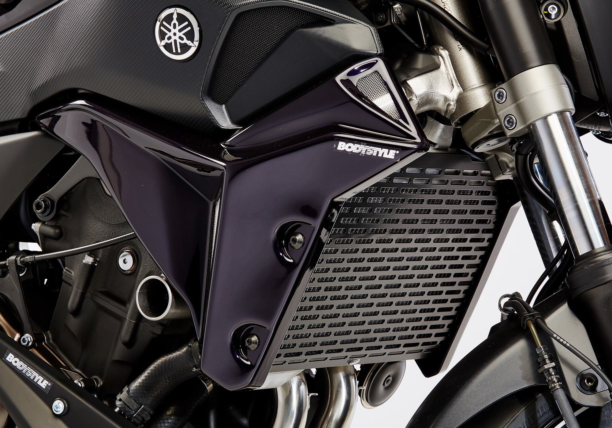 PROTECH Profiline Kühlergrillabdeckung schwarz passt für Yamaha MT-07, Motocage, 