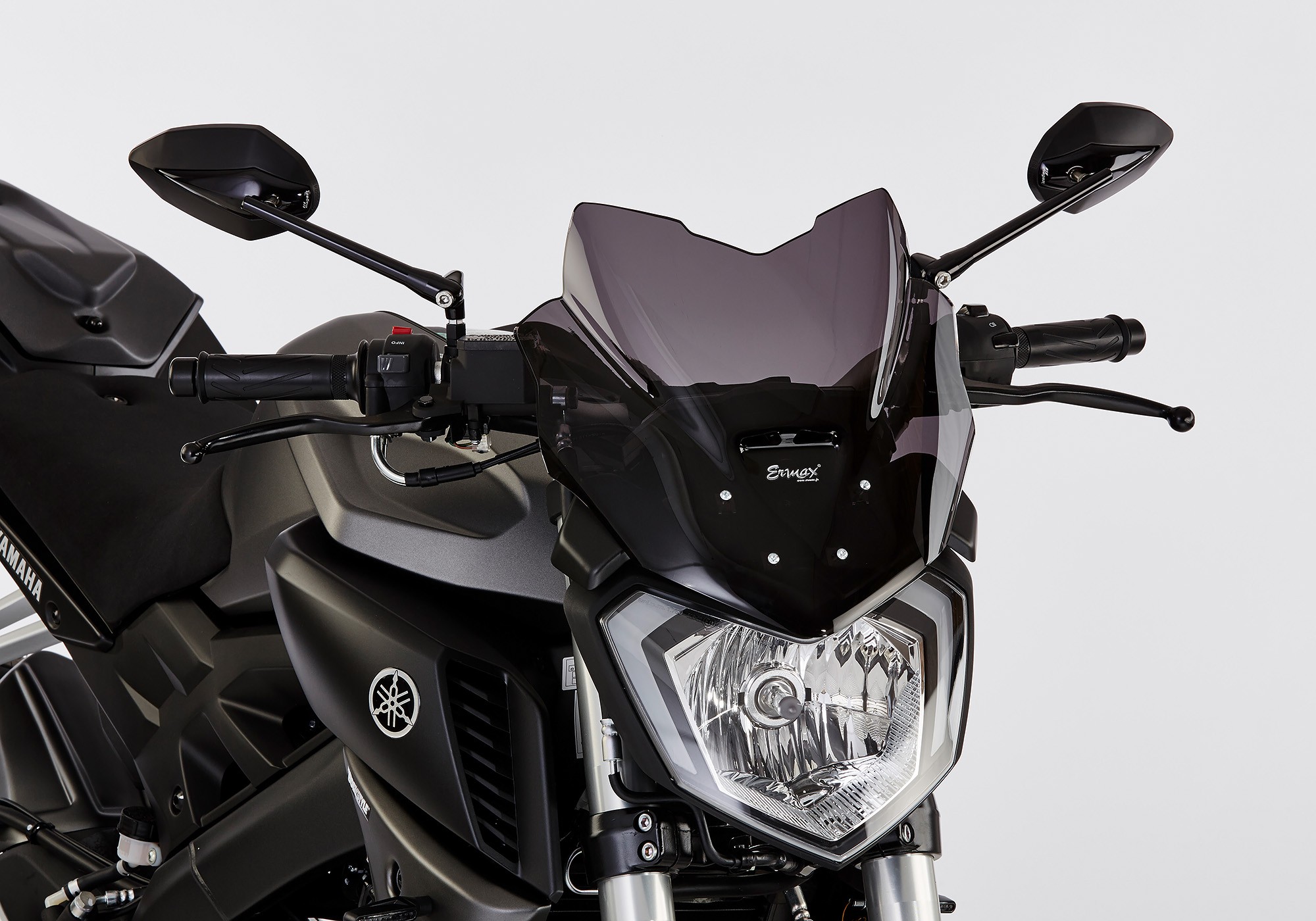 ERMAX Naked-Bike-Scheibe schwarz getönt ABE passt für Yamaha MT-125