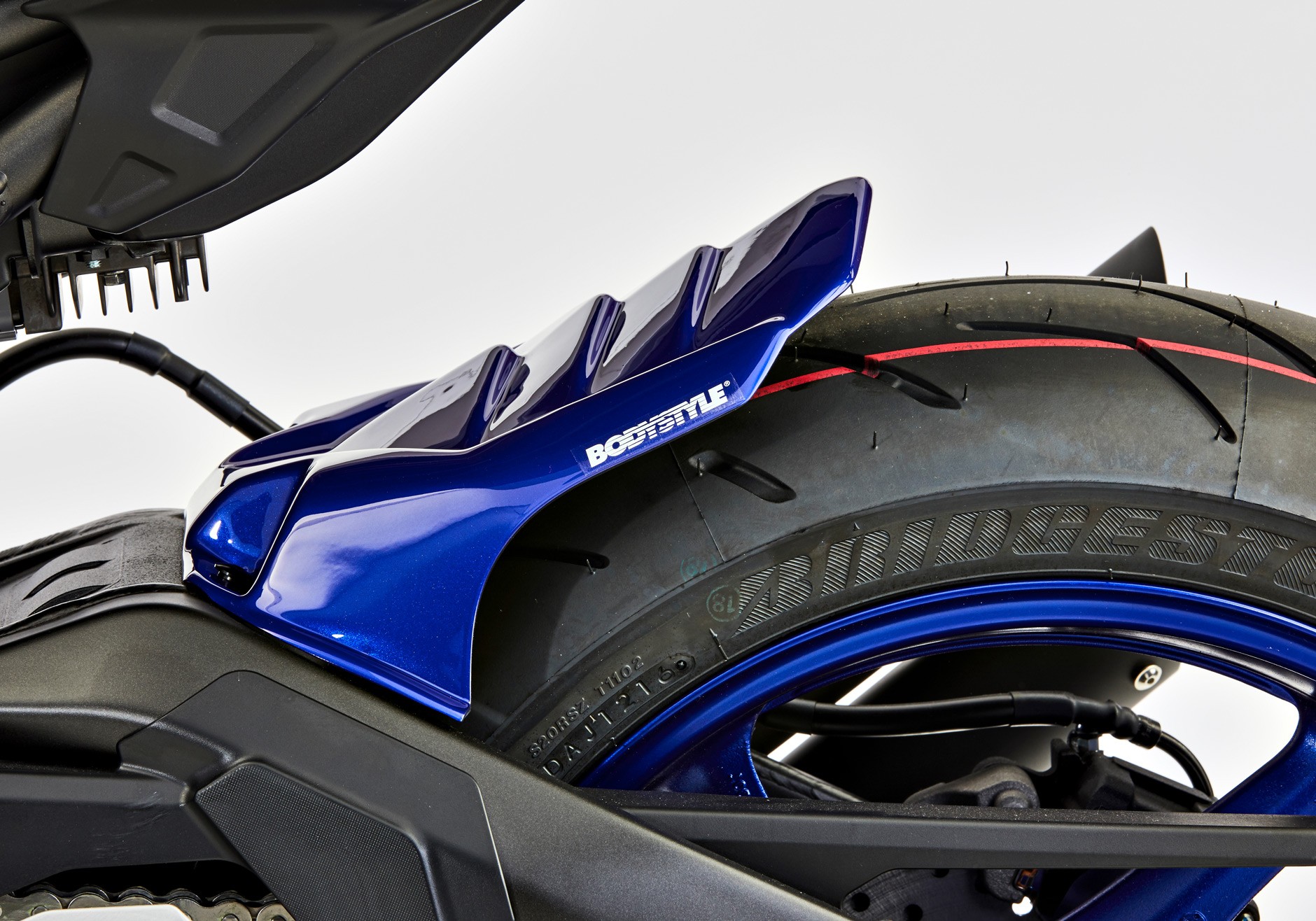 BODYSTYLE Sportsline Hinterradabdeckung blau Yamaha Blue, DPBMC ABE passt für Yamaha MT-10 2016-2019