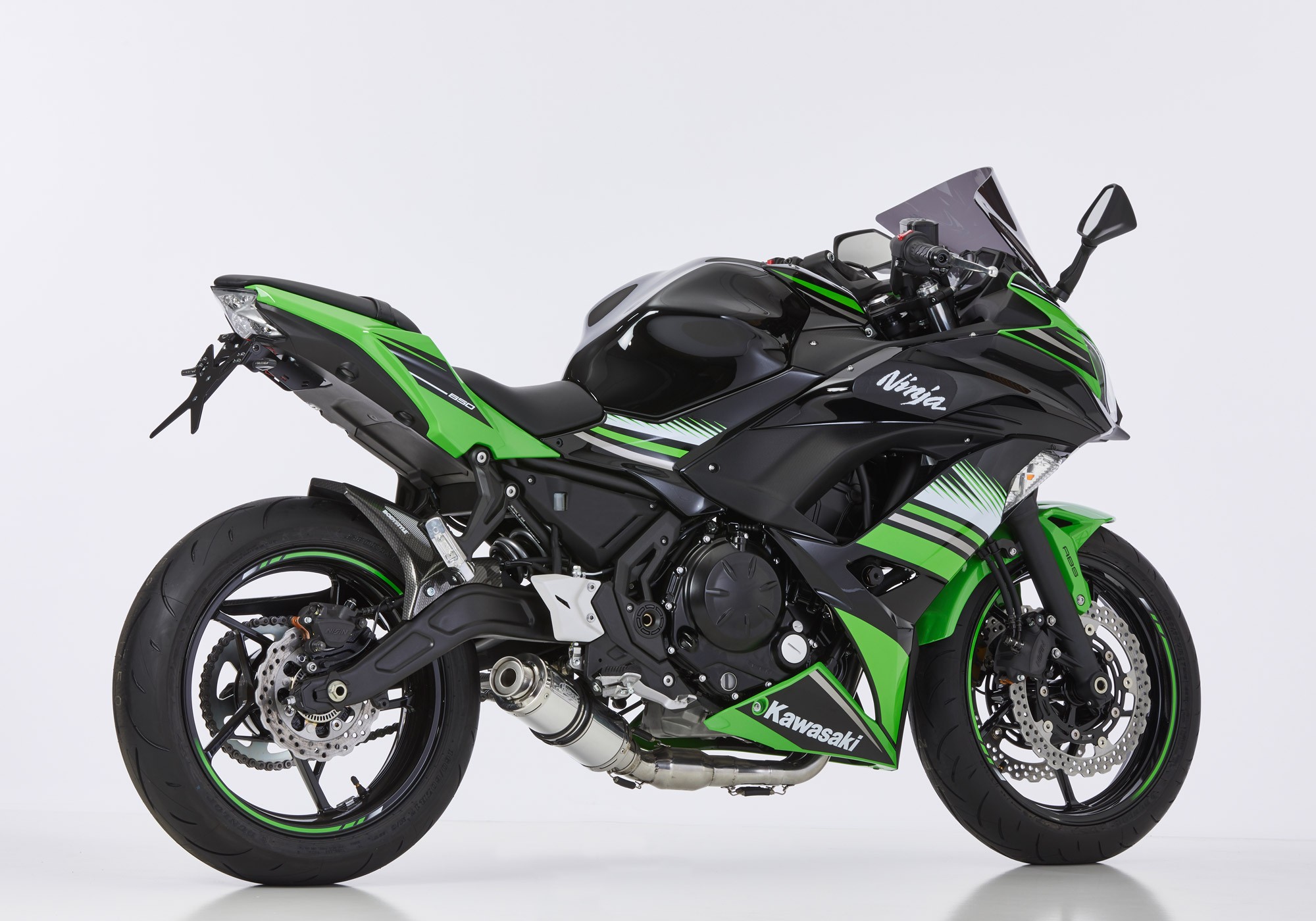 HURRIC Supersport Auspuffanlage  silber EG-BE passt für Kawasaki Ninja 650, Z650