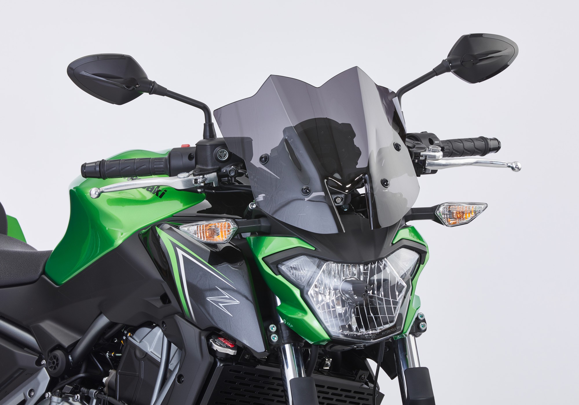 I*ERMAX Naked-Bike-Scheibe schwarz getönt ABE passt für KAWASAKI Z650(17-19)