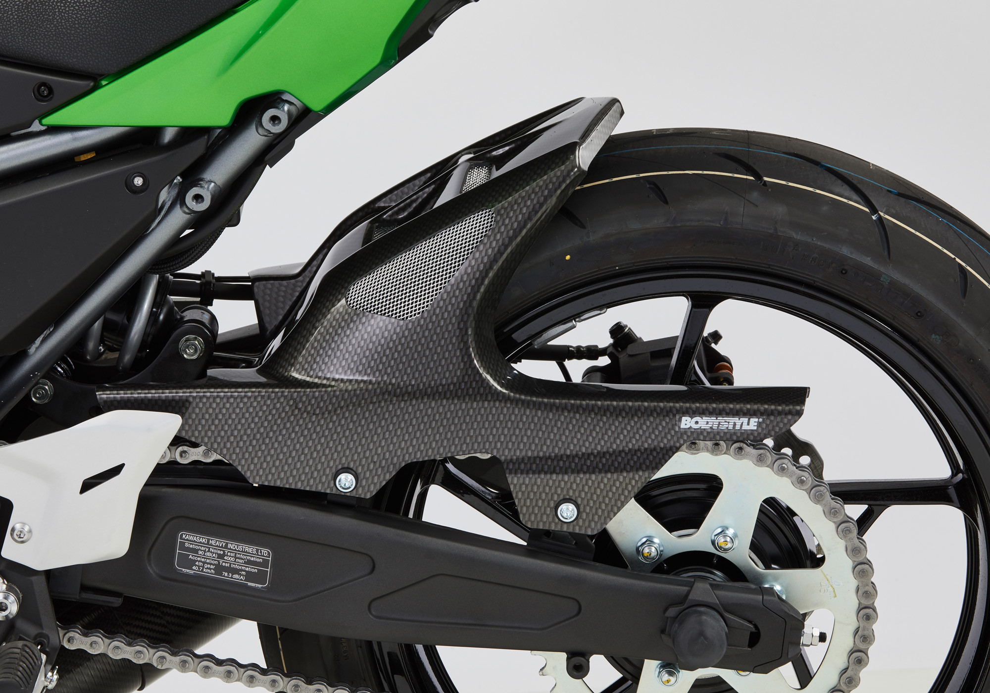 BODYSTYLE Raceline Hinterradabdeckung Carbon Look ABE passt für KAWASAKI Ninja H