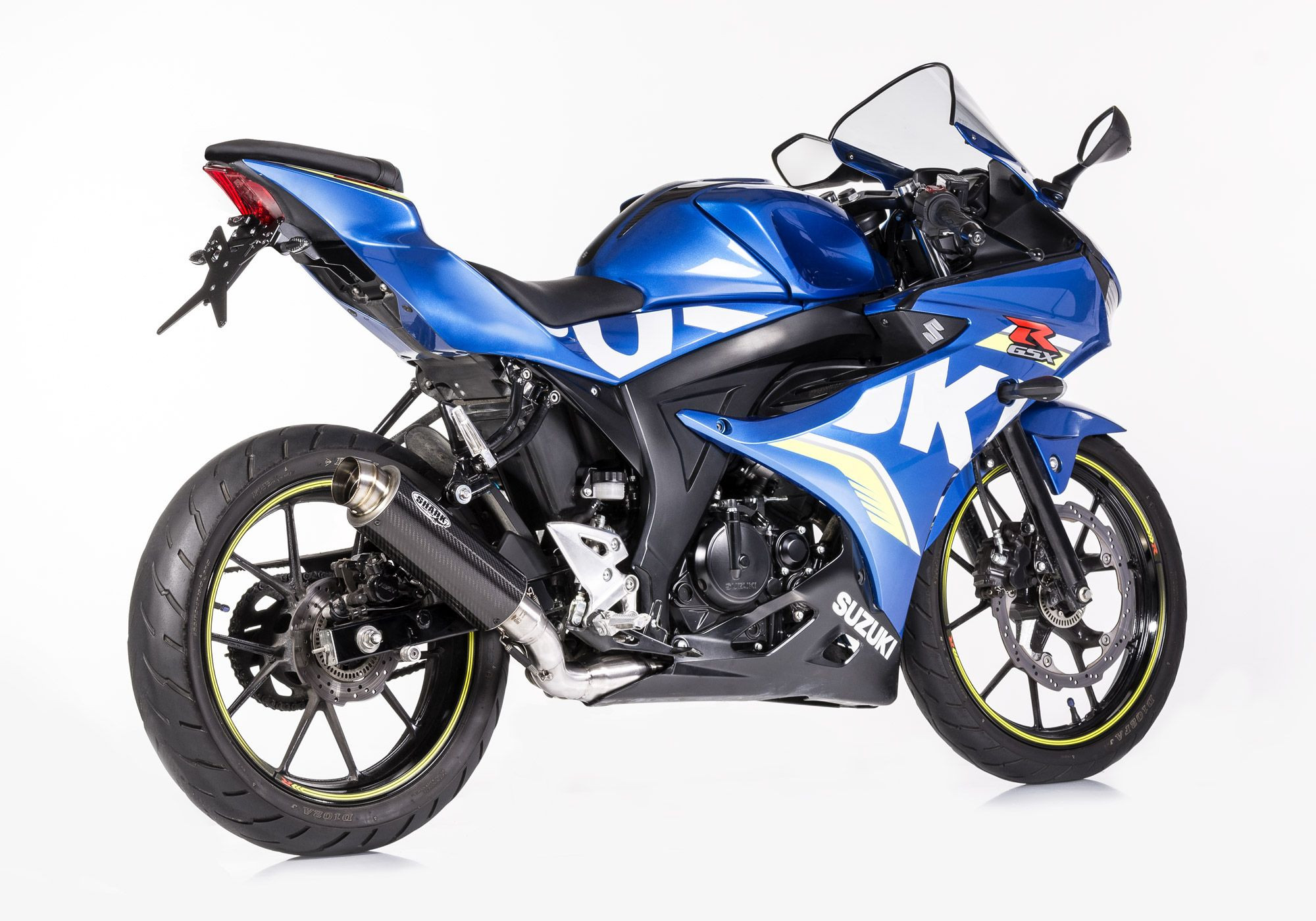 SHARK SRC 4 Auspuffanlage Short Carbon EG-BE passt für Suzuki GSX-S 125, GSX-R 125