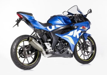 SHARK SRC 4 Auspuff Short Titan EG-BE passt für SUZUKI GSX-R 125(17-21)/GSX-S 12