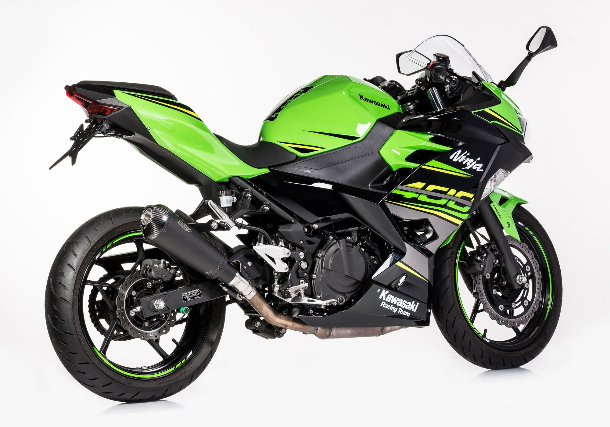 SHARK DSX-7 Auspuff Short schwarz-matt EG-BE passt für KAWASAKI Ninja 400(18-21)