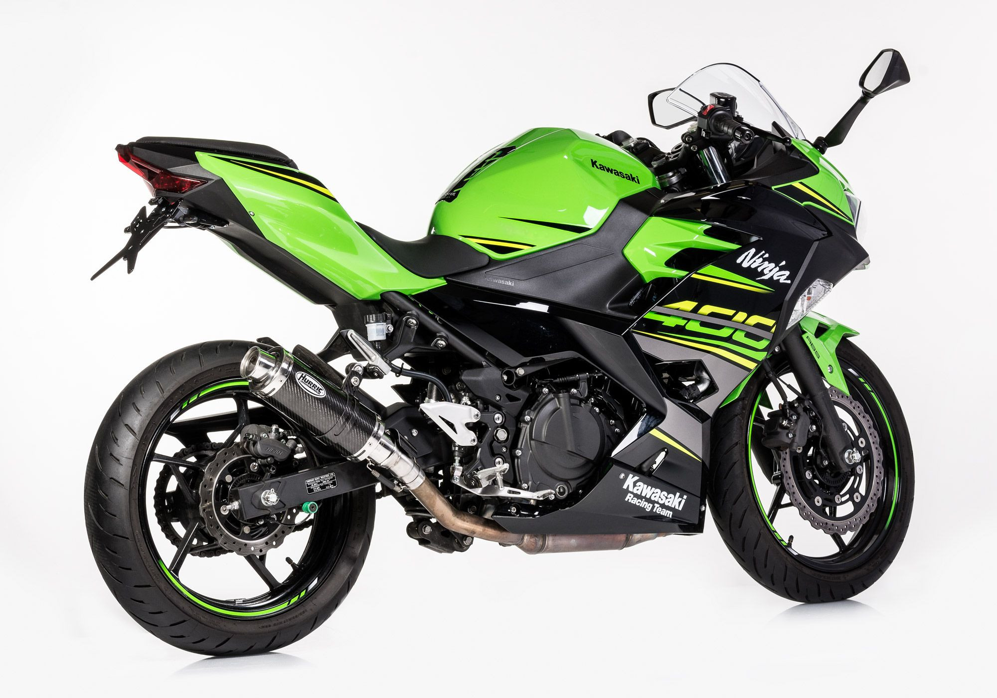 HURRIC Supersport Auspuff Short Carbon EG-BE passt für KAWASAKI Ninja 400(18-21)