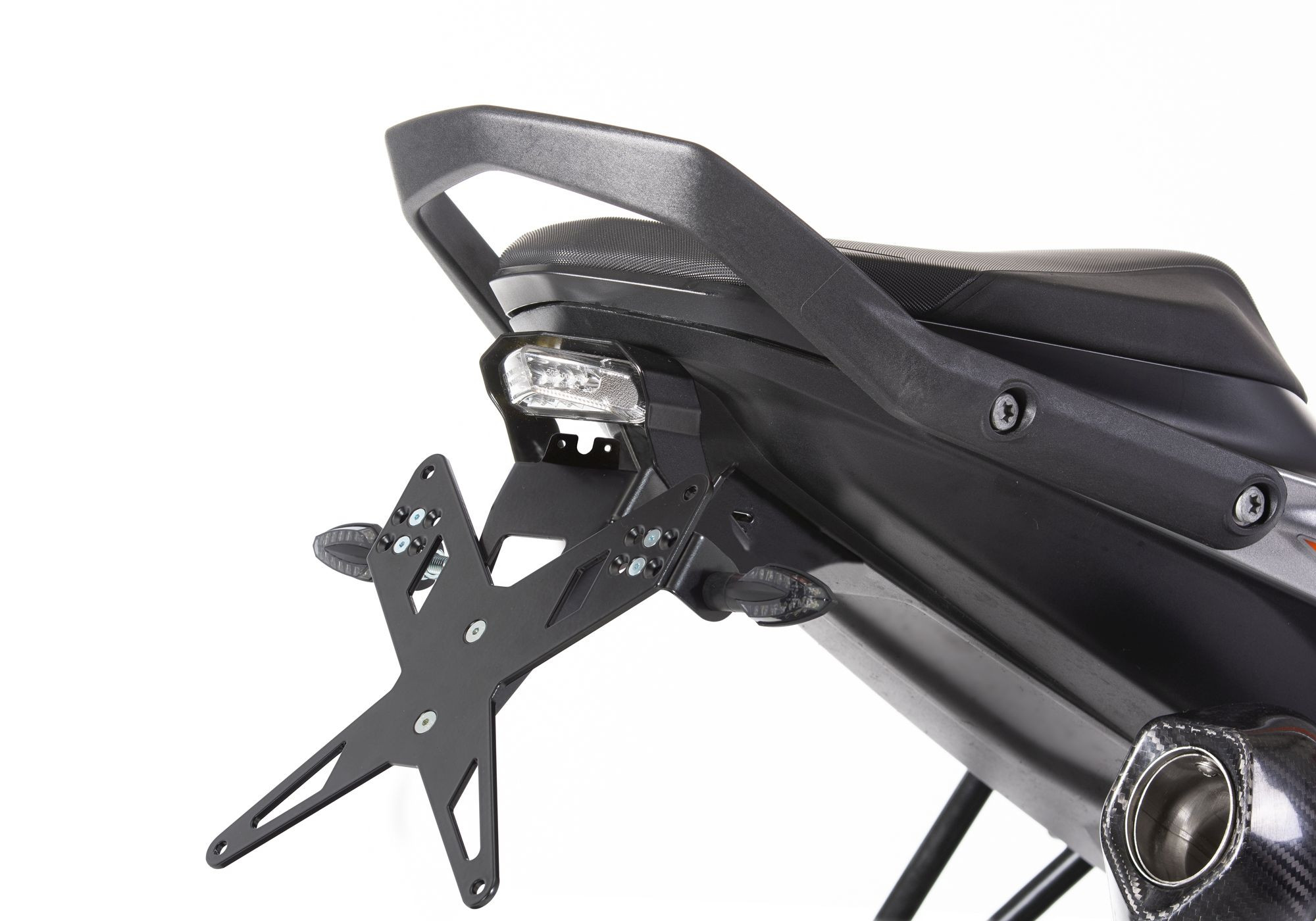 PROTECH X-SHAPE Kennzeichenhalter LED-Rücklicht schwarz passt für KTM 790 Duke(1