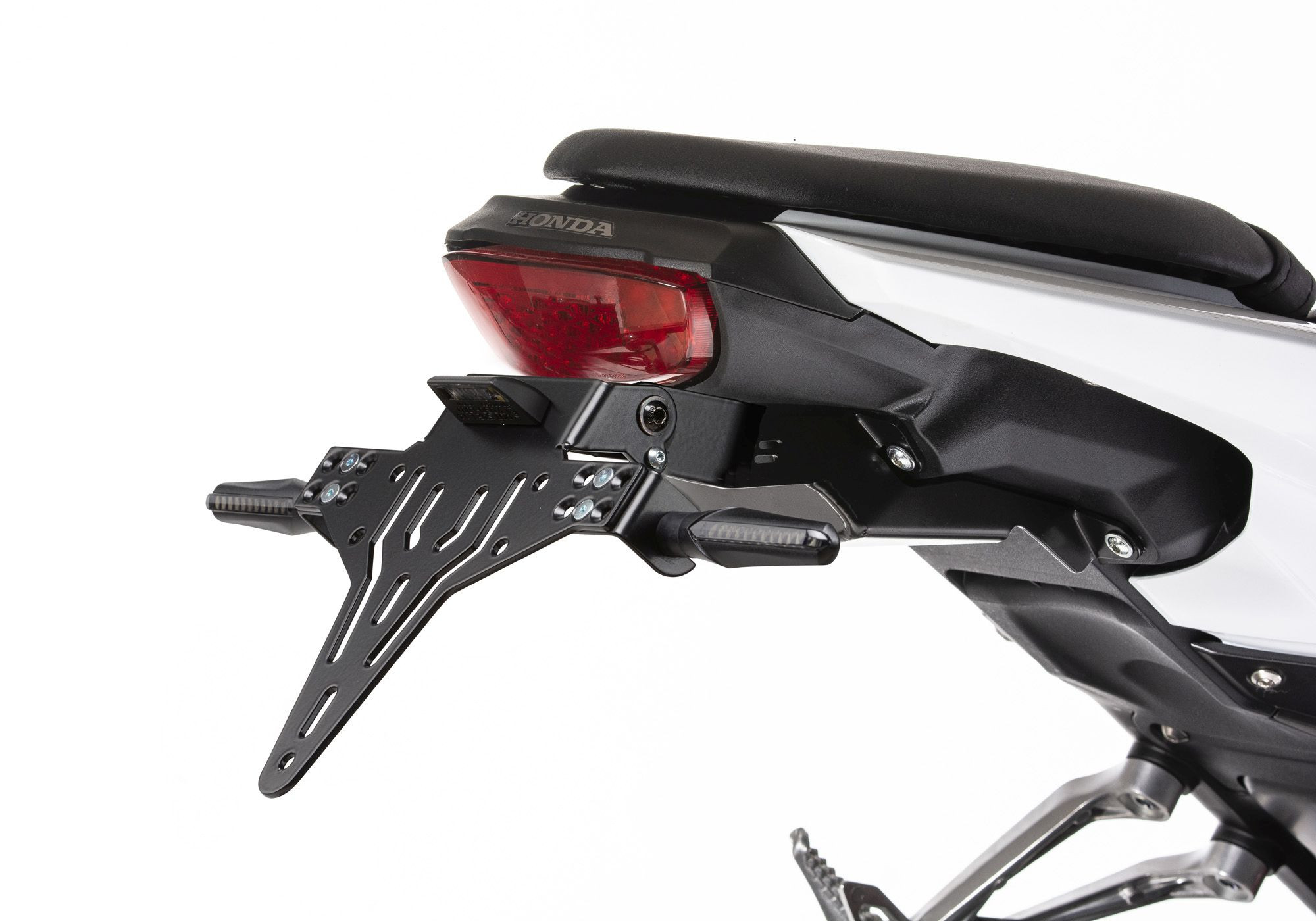 PROTECH V-SHAPE Kennzeichenhalterset schwarz passt für HONDA CB125R(21-24)/CB125