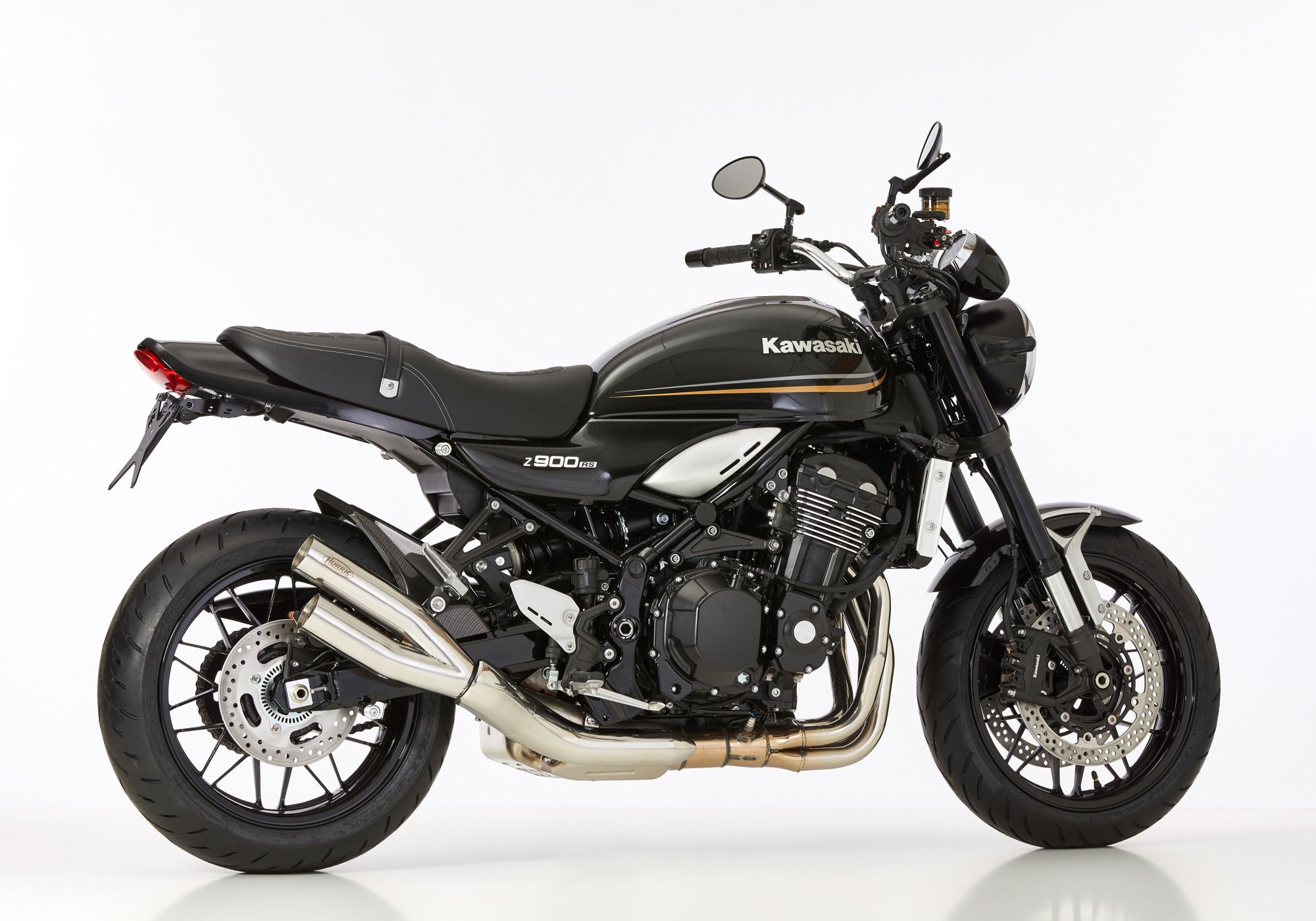 HURRIC Pro 2 Retro Auspuff silber EG-BE passt für Kawasaki Z900 RS