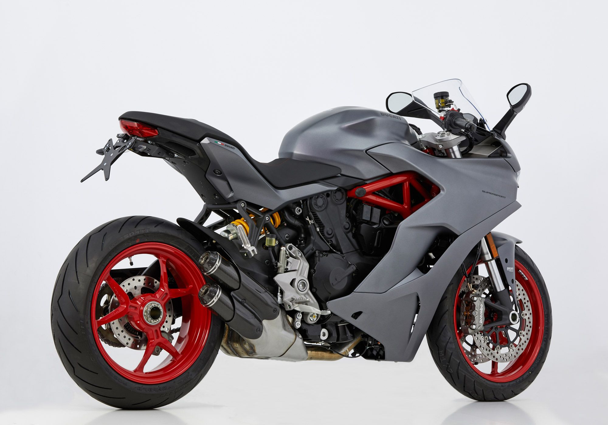 SHARK TRC-20 Auspuff Carbon EG-BE passt für Ducati Supersport & S