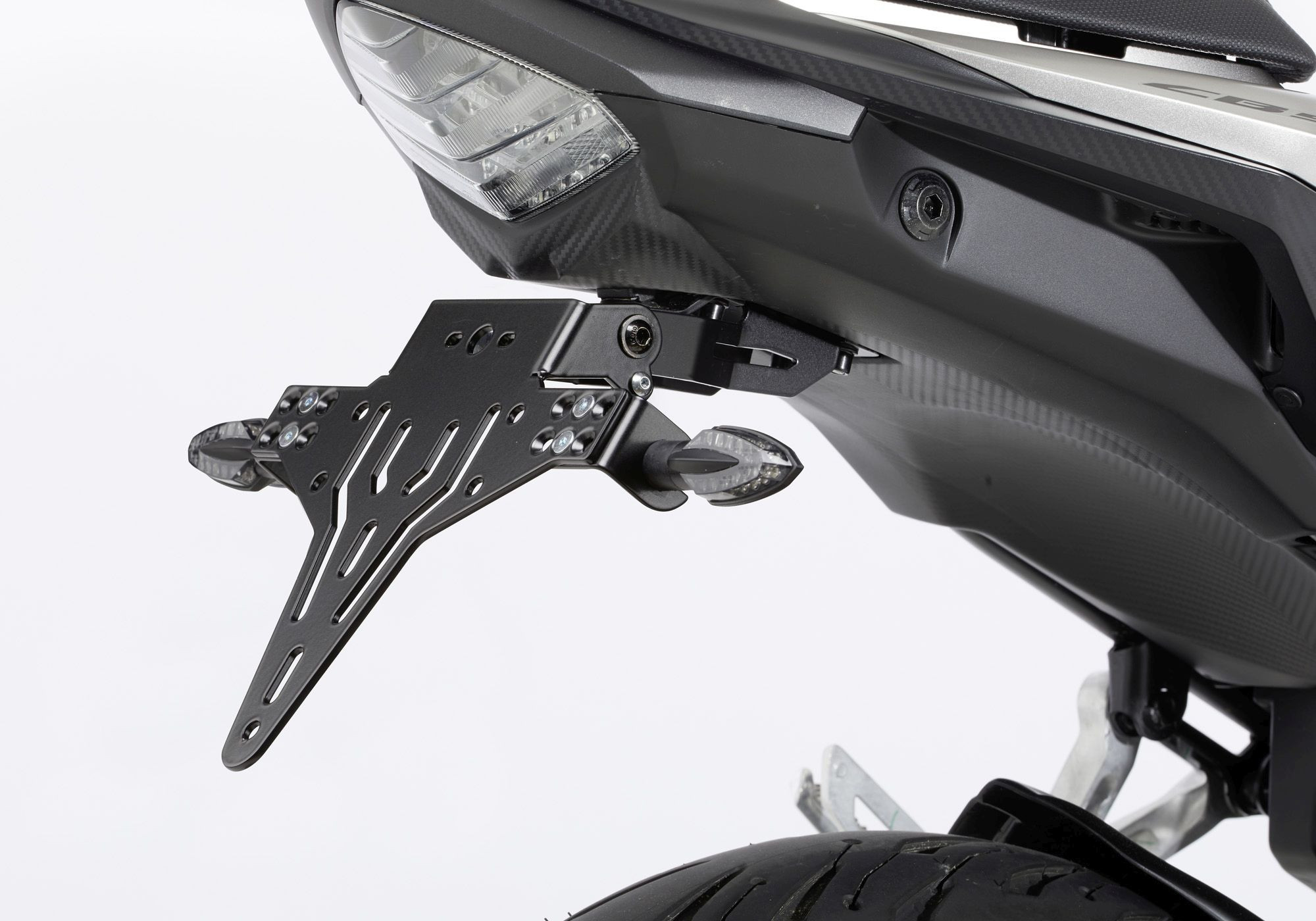 PROTECH V-SHAPE Kennzeichenhalter schwarz passt für HONDA CB500 Hornet(24-24)/CB