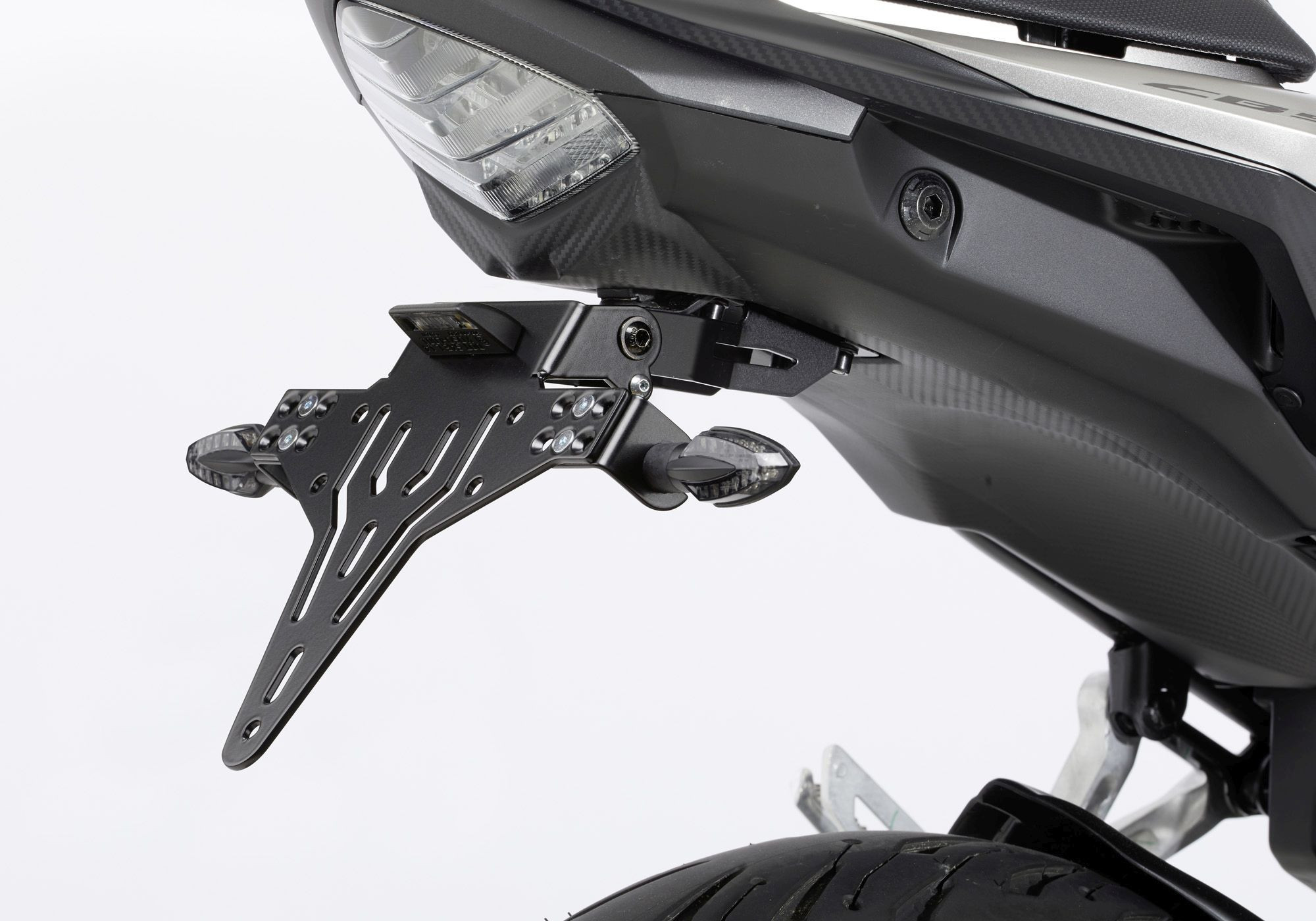 PROTECH V-SHAPE Kennzeichenhalterset schwarz passt für HONDA CB500 Hornet(24-24)