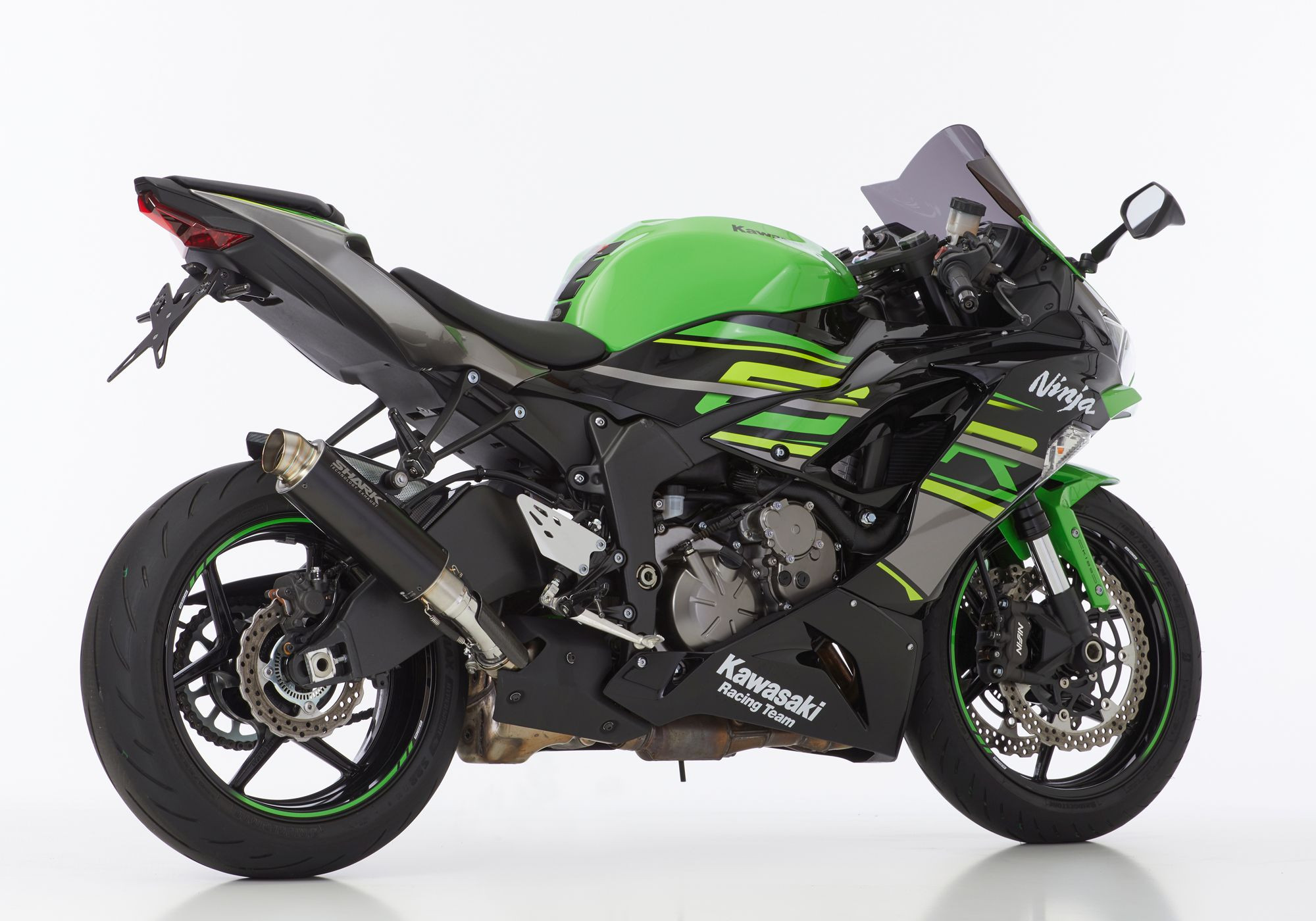 SHARK SRC 4 Auspuff Short schwarz EG-BE passt für Kawasaki ZX-6R