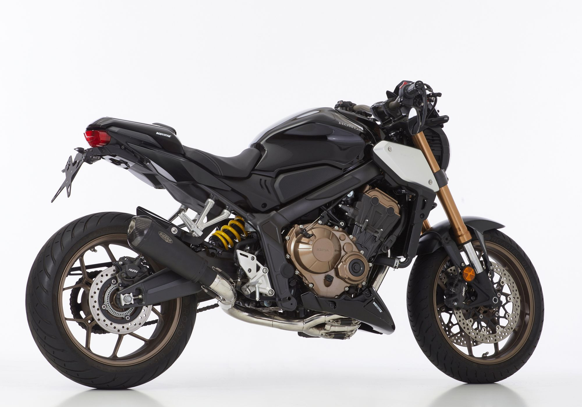 SHARK DSX-7 Auspuffanlage Short schwarz-matt EG-BE passt für HONDA CB650R(19-20)