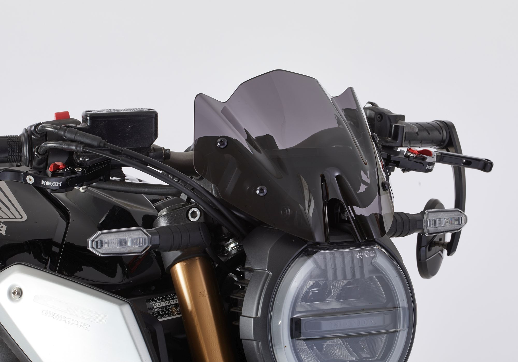 ERMAX Naked-Bike-Scheibe Sport schwarz getönt ABE passt für HONDA CB650R(19-23)