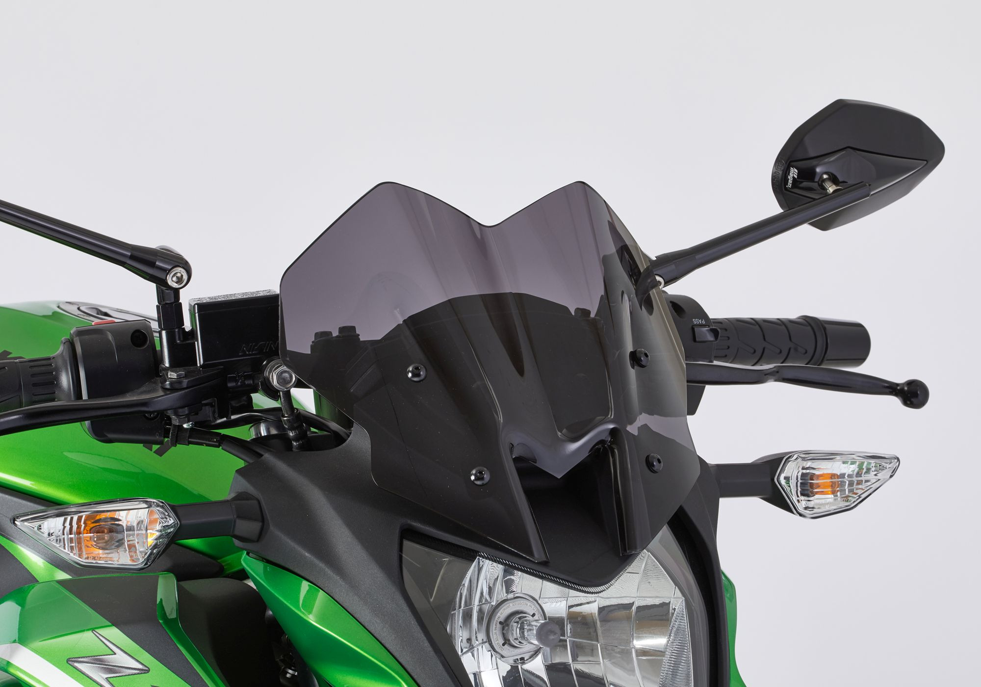 ERMAX Naked-Bike-Scheibe schwarz getönt ABE passt für Kawasaki Z125