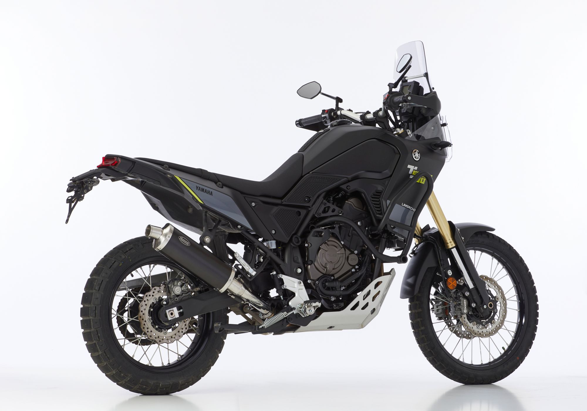 HURRIC Rac 1 Auspuff schwarz EG-BE passt für YAMAHA Ténéré 700(21-24)/Ténéré 700