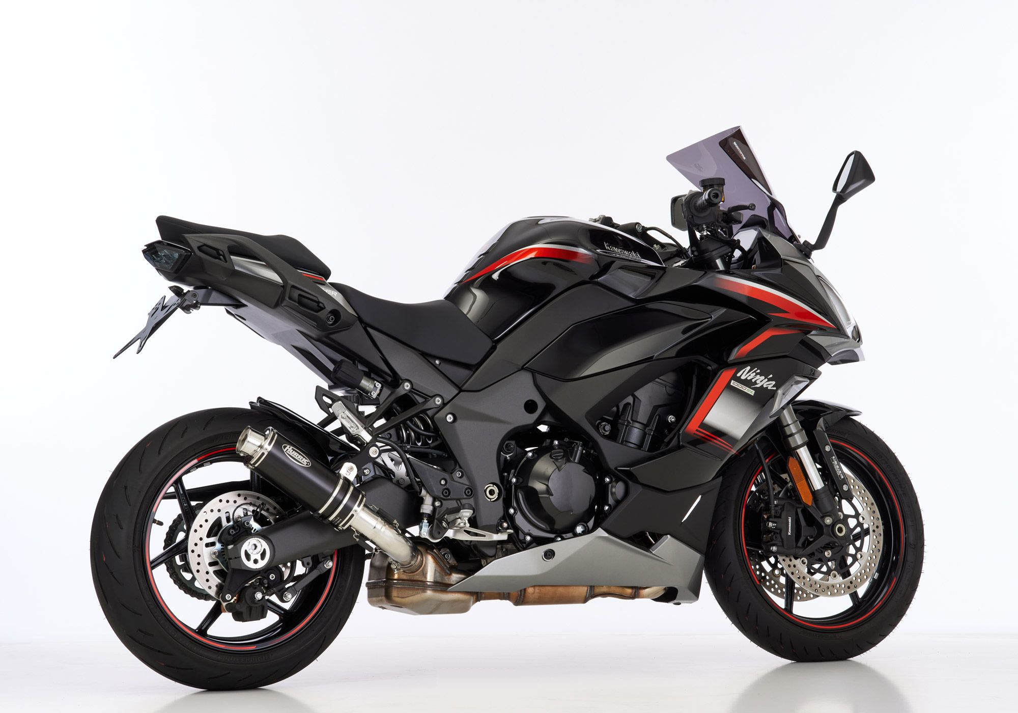 HURRIC Supersport Auspuff Short schwarz EG-BE passt für Kawasaki Ninja 1000 SX