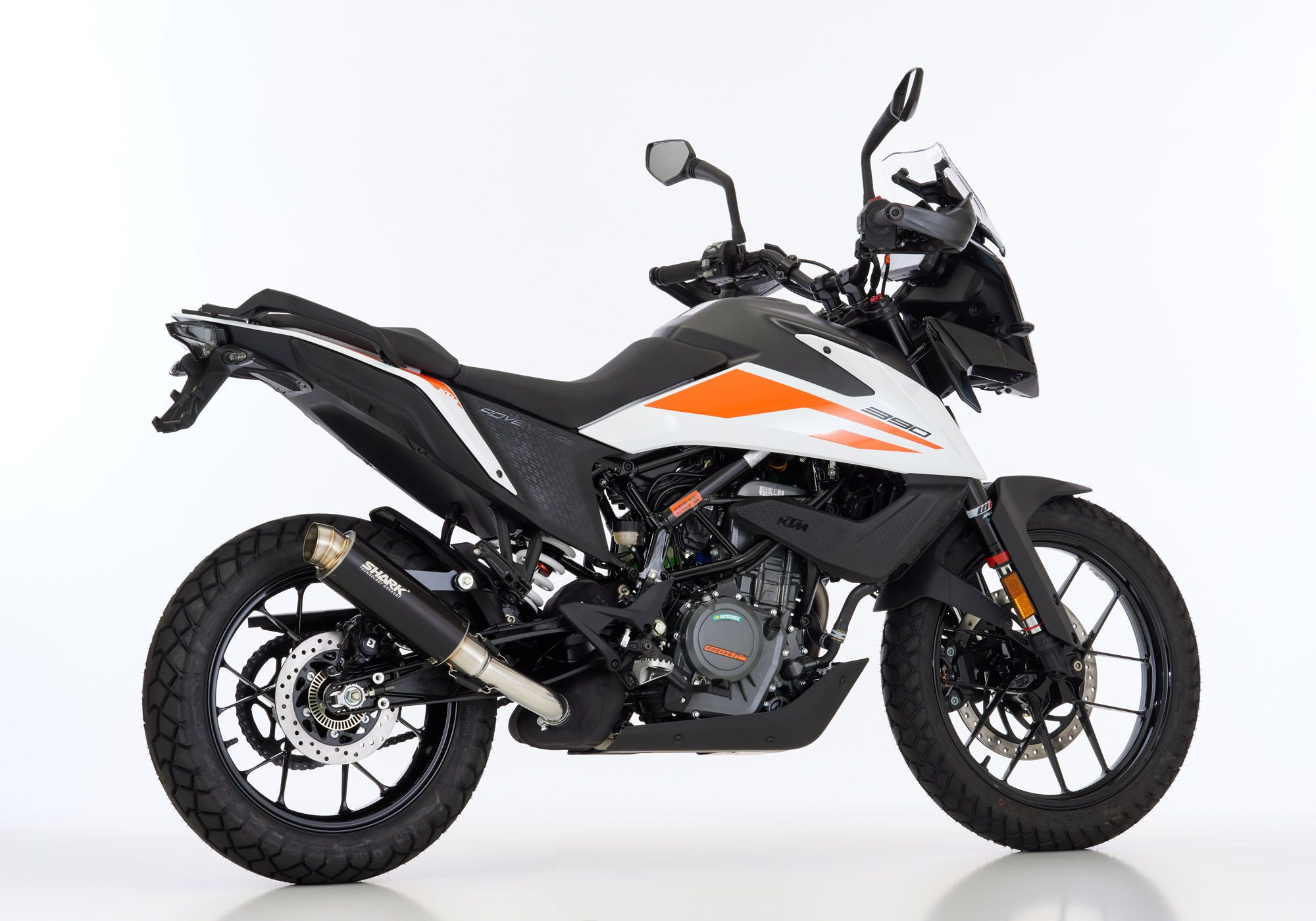 SHARK SRC 4 Auspuff Short schwarz EG-BE passt für KTM 390 Adventure(20-24)