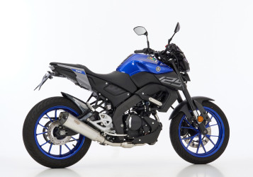 SHARK DSX-7 Komplett Anlage silber EG-BE passt für YAMAHA MT-125(21-24)/YZF-R125