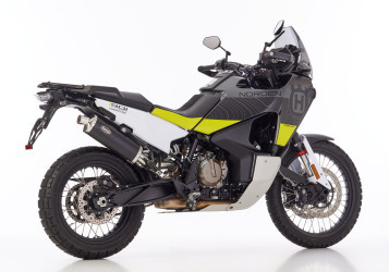 HURRIC Rac 1 Auspuff schwarz EG-BE passt für HUSQVARNA Norden 901(22-23)/KTM 790